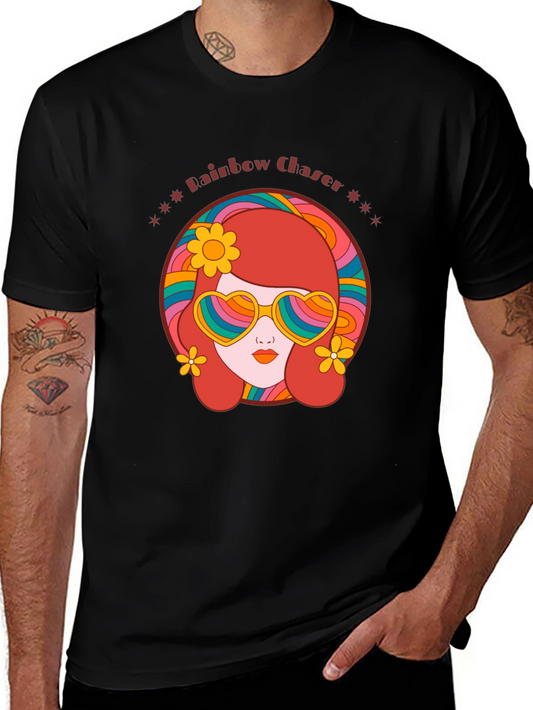 Rainbow Chaser Retro Graphic Tee