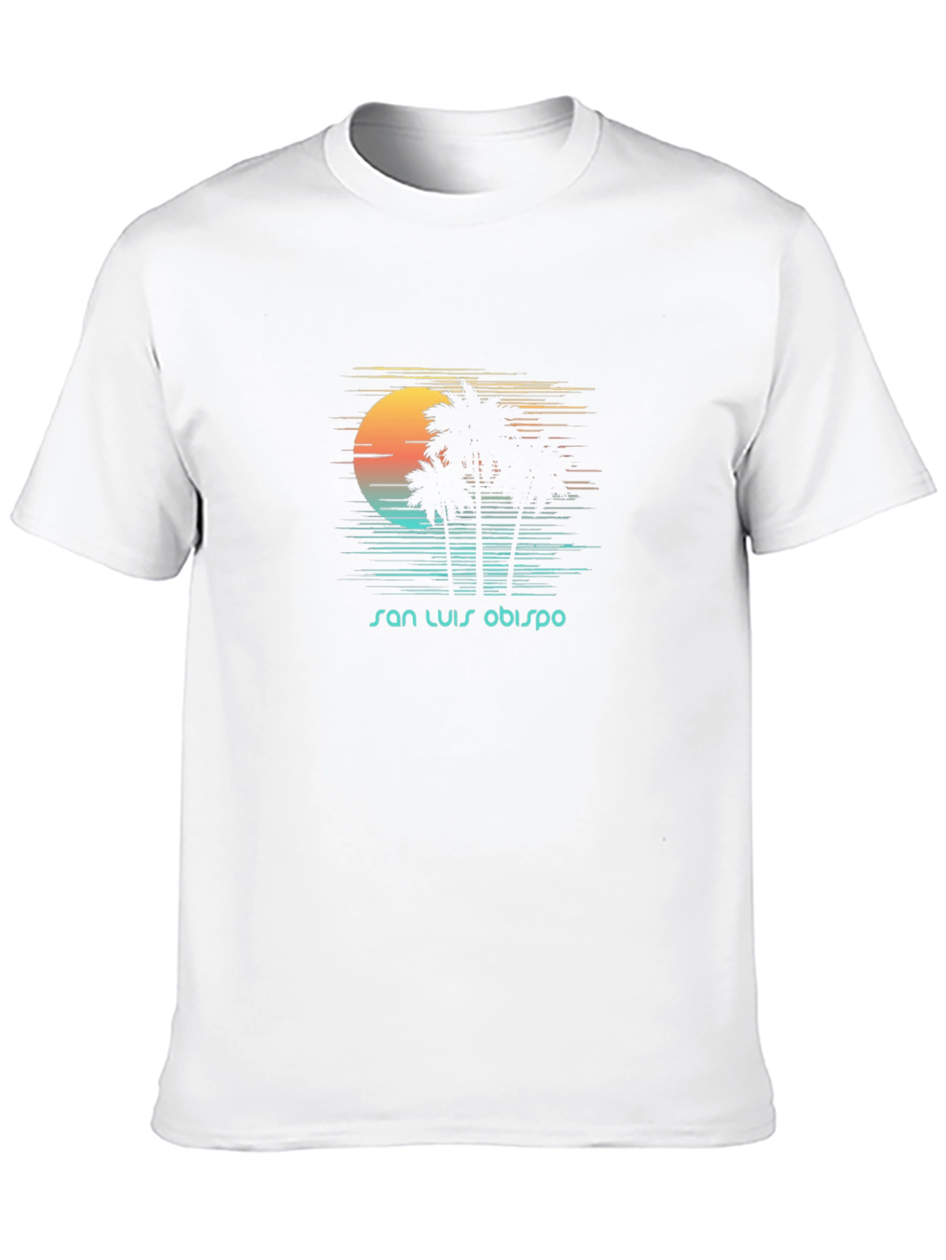 San Luis Obispo Palm Tree Sunset Graphic Tee