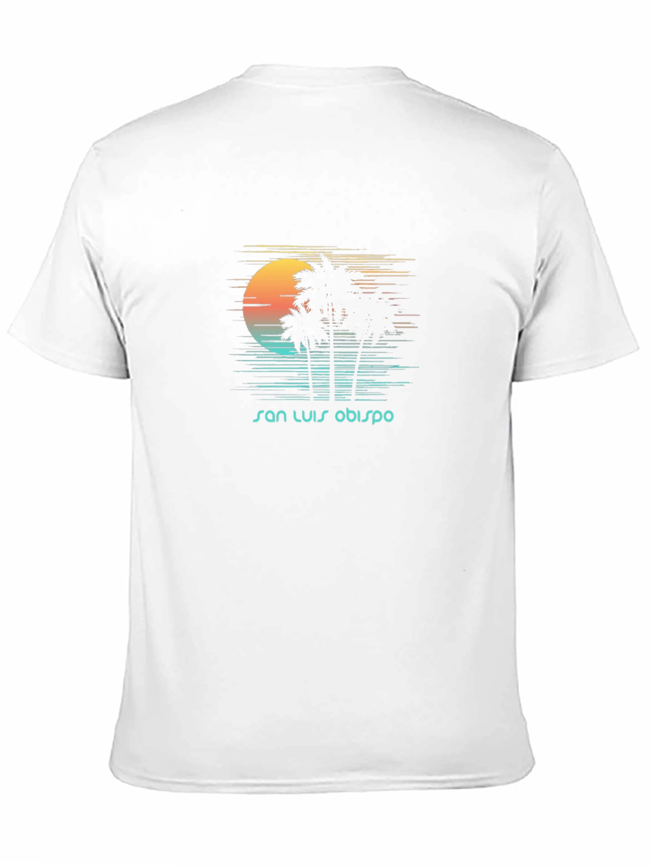 San Luis Obispo Palm Tree Sunset Graphic Tee