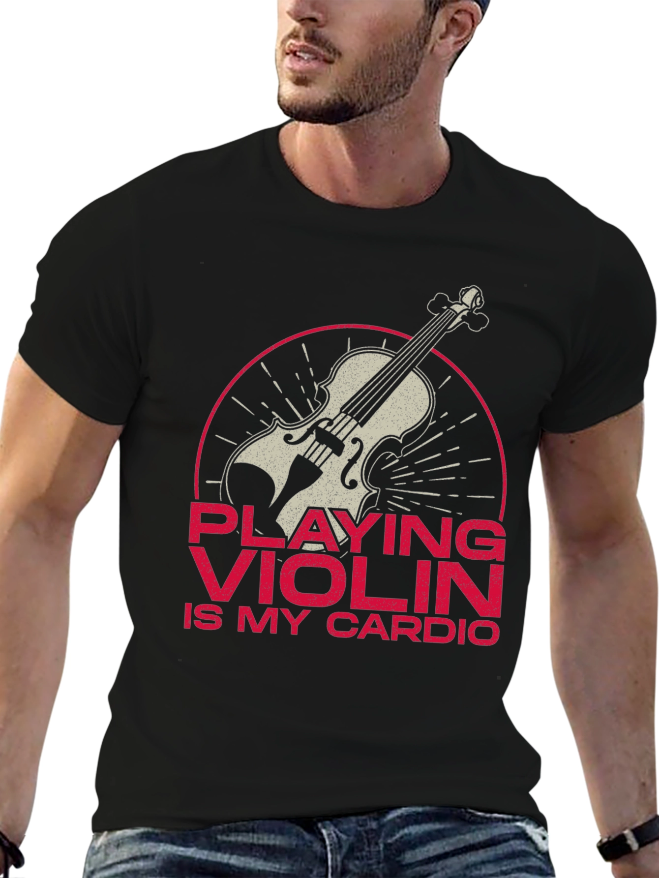 Violin Cardio T-Shirt - Musician Gift