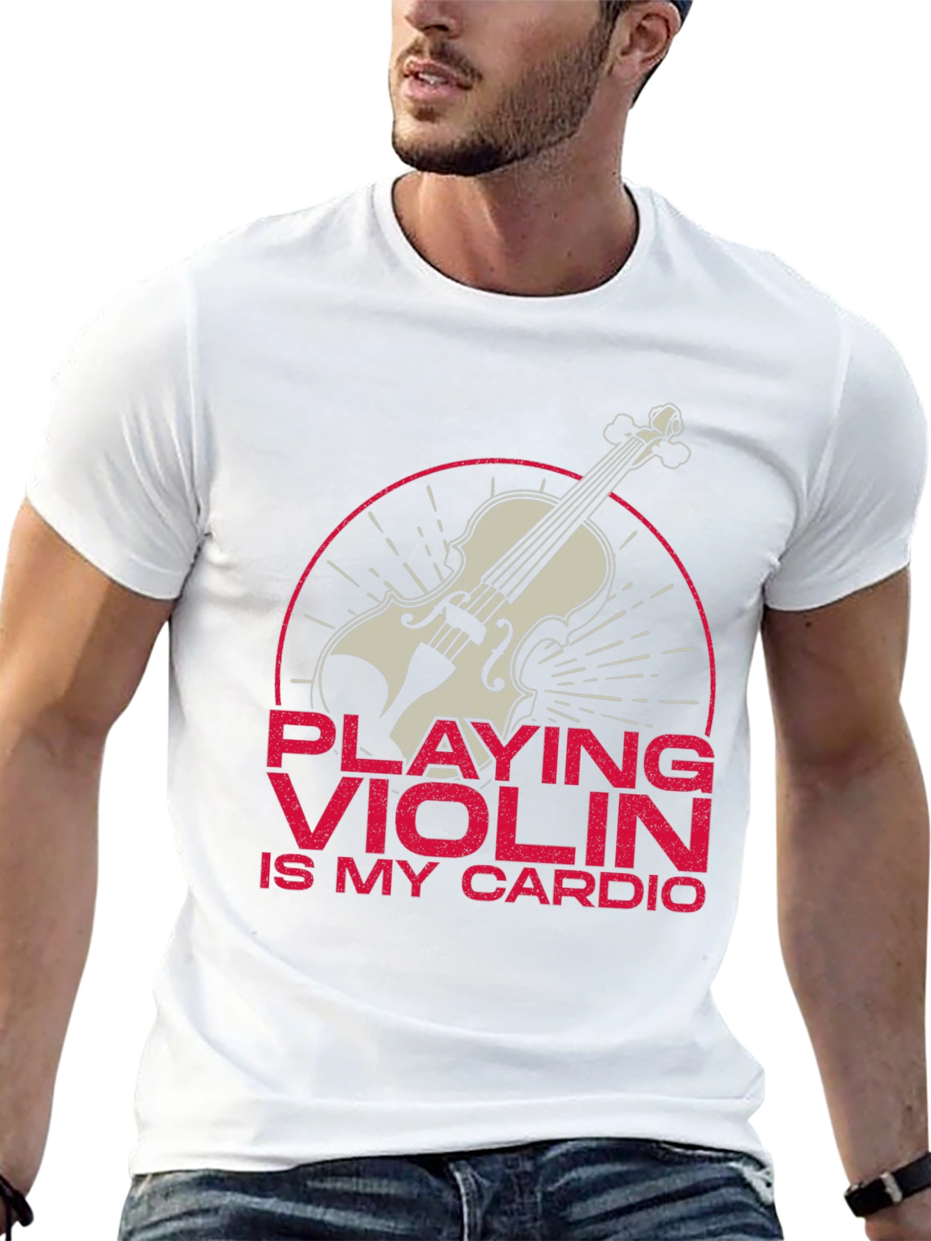 Violin Cardio T-Shirt - Musician Gift