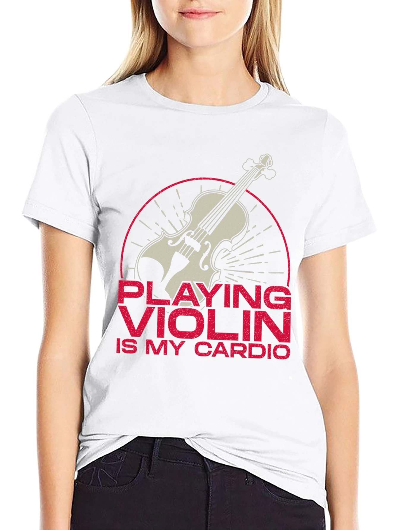 Violin Cardio T-Shirt - Musician Gift