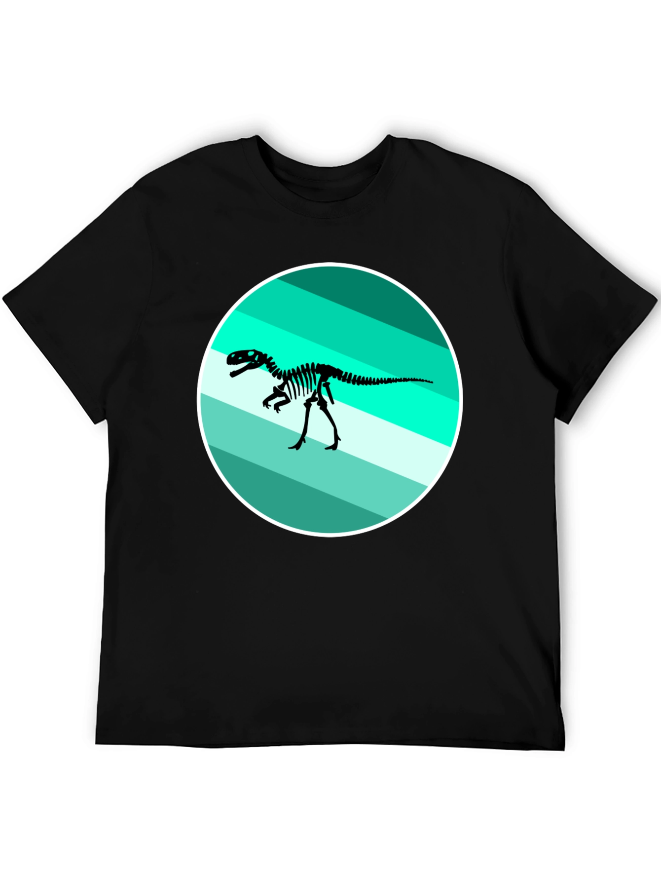 Dino Skeleton Graphic Tee - Retro Style