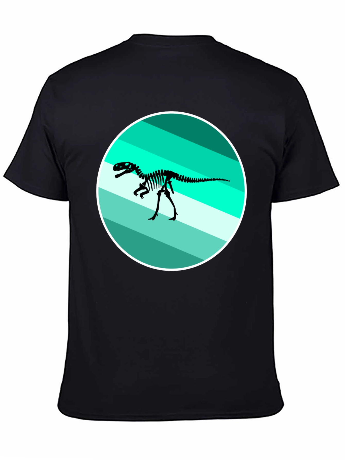 Dino Skeleton Graphic Tee - Retro Style