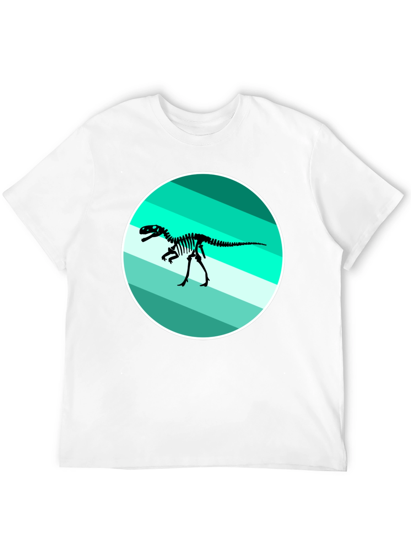 Dino Skeleton Graphic Tee - Retro Style