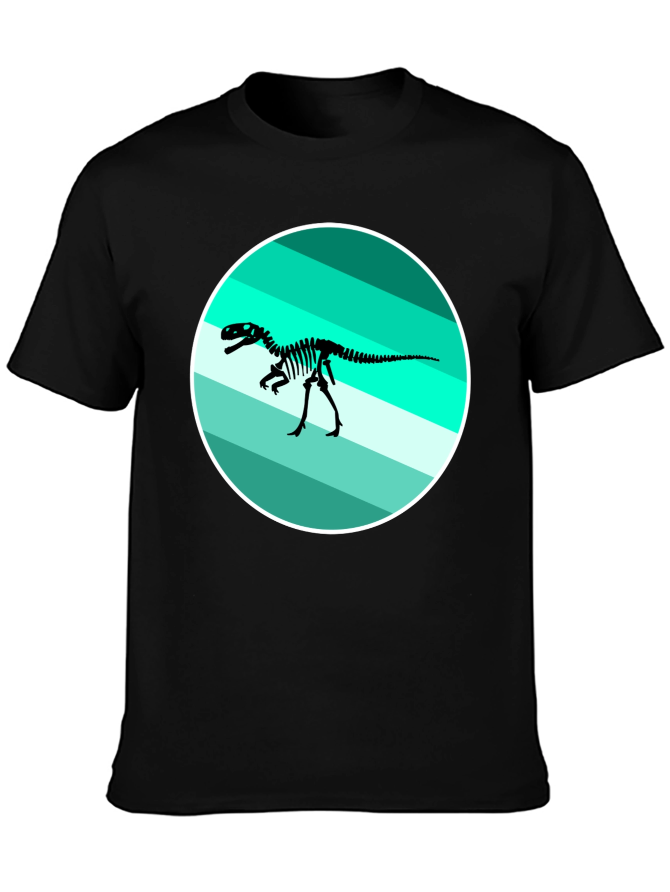 Dino Skeleton Graphic Tee - Retro Style