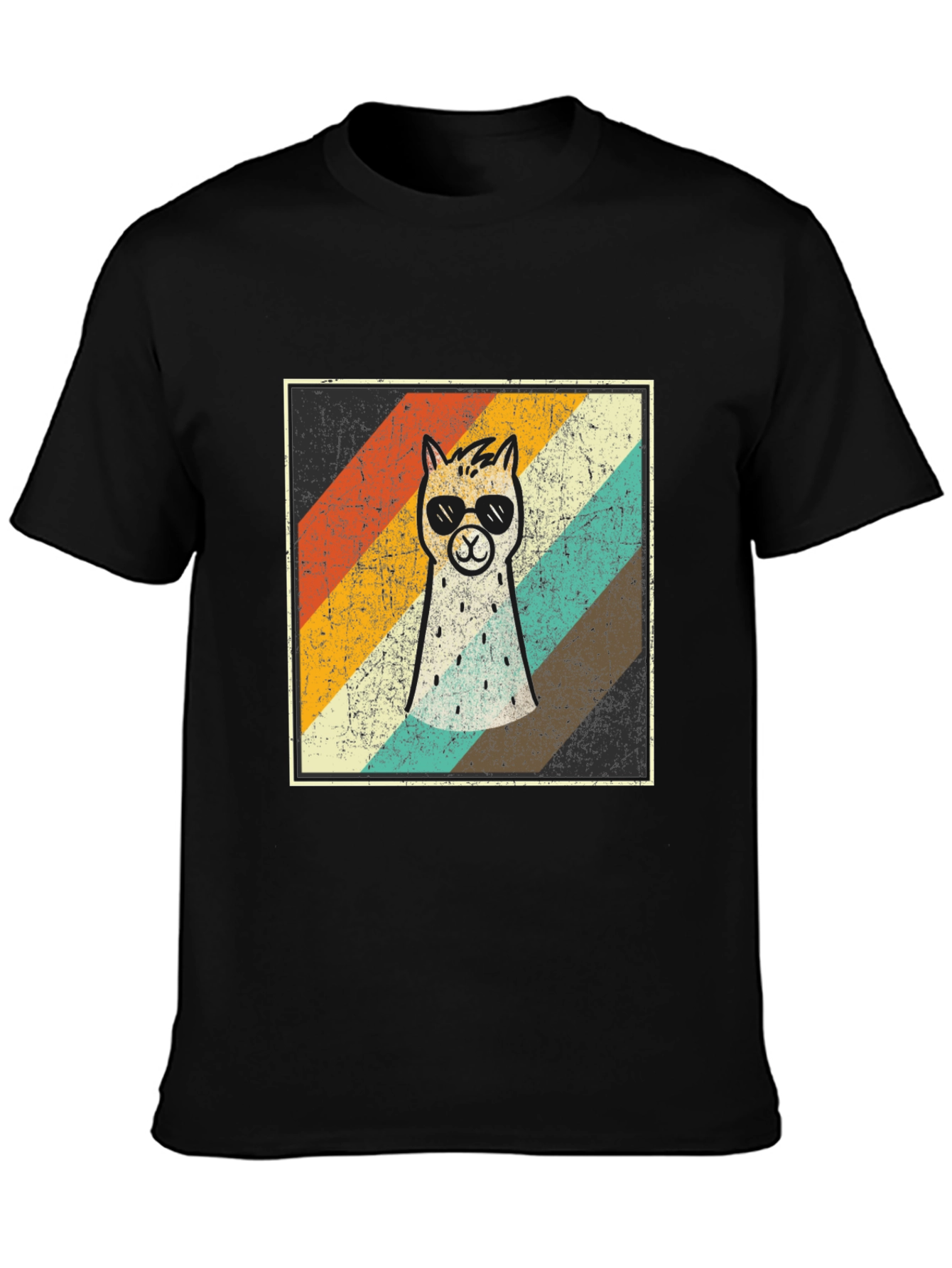 Retro Cool Llama Graphic T-Shirt