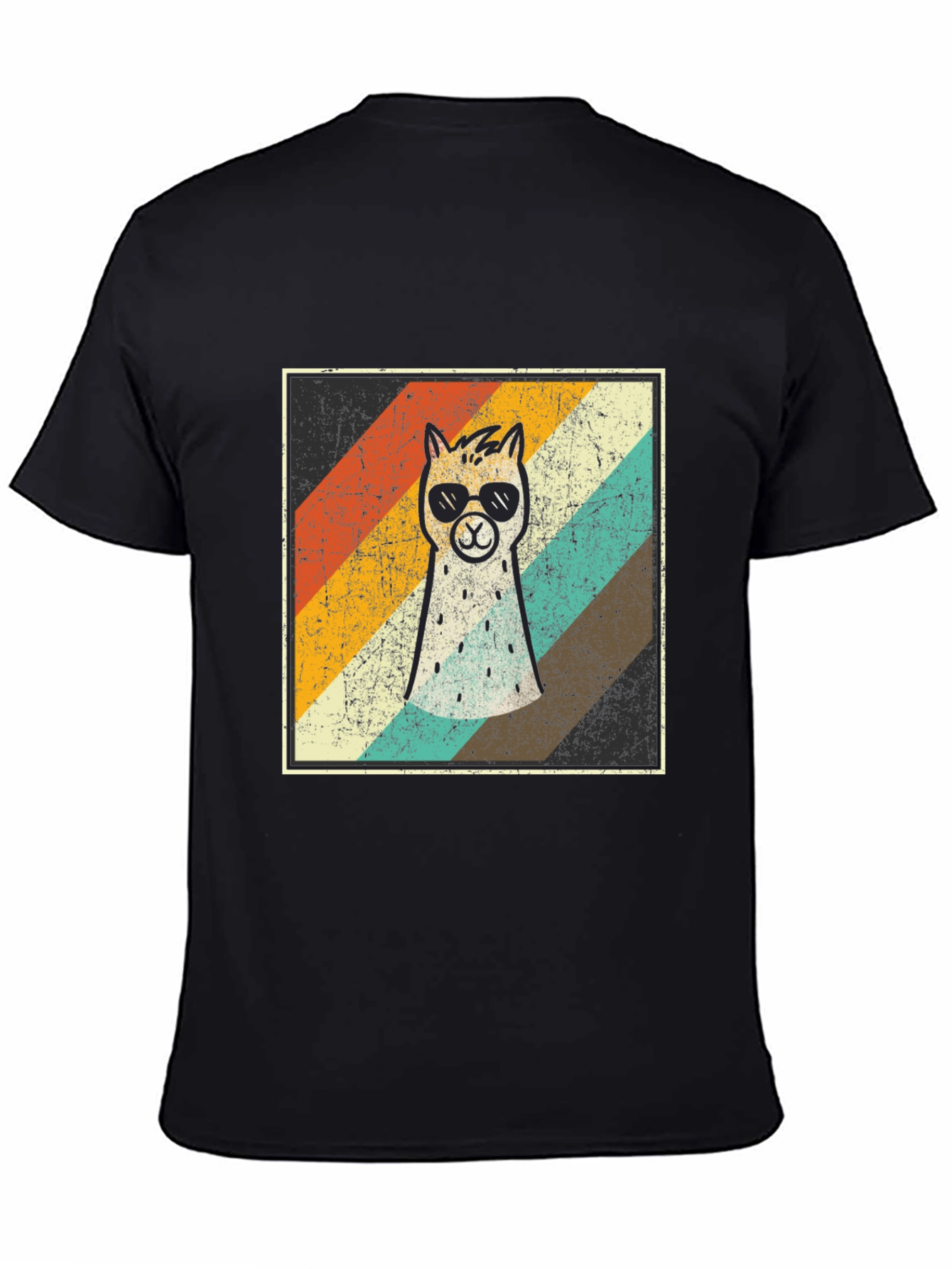 Retro Cool Llama Graphic T-Shirt