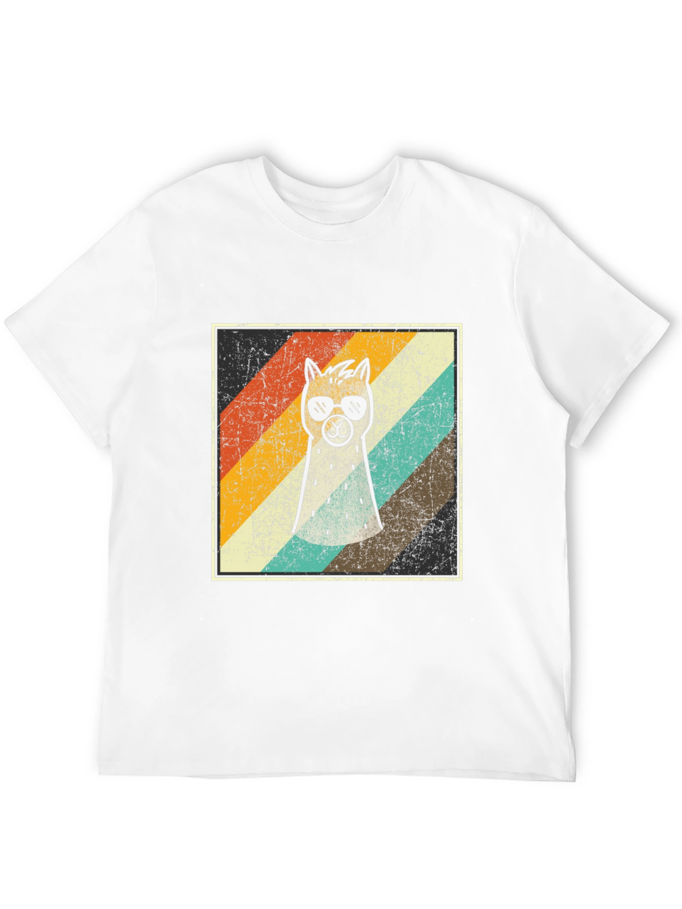 Retro Cool Llama Graphic T-Shirt
