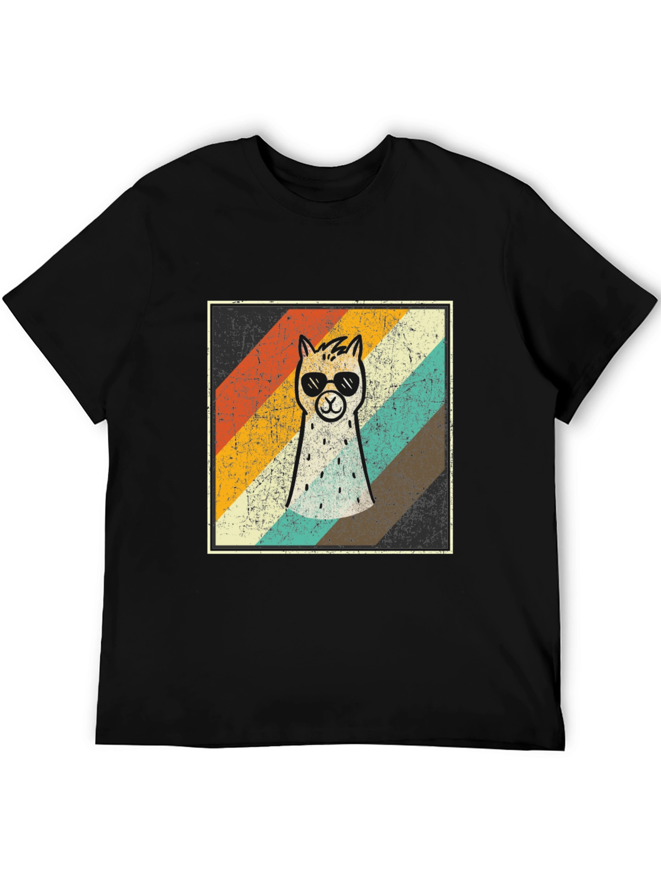 Retro Cool Llama Graphic T-Shirt