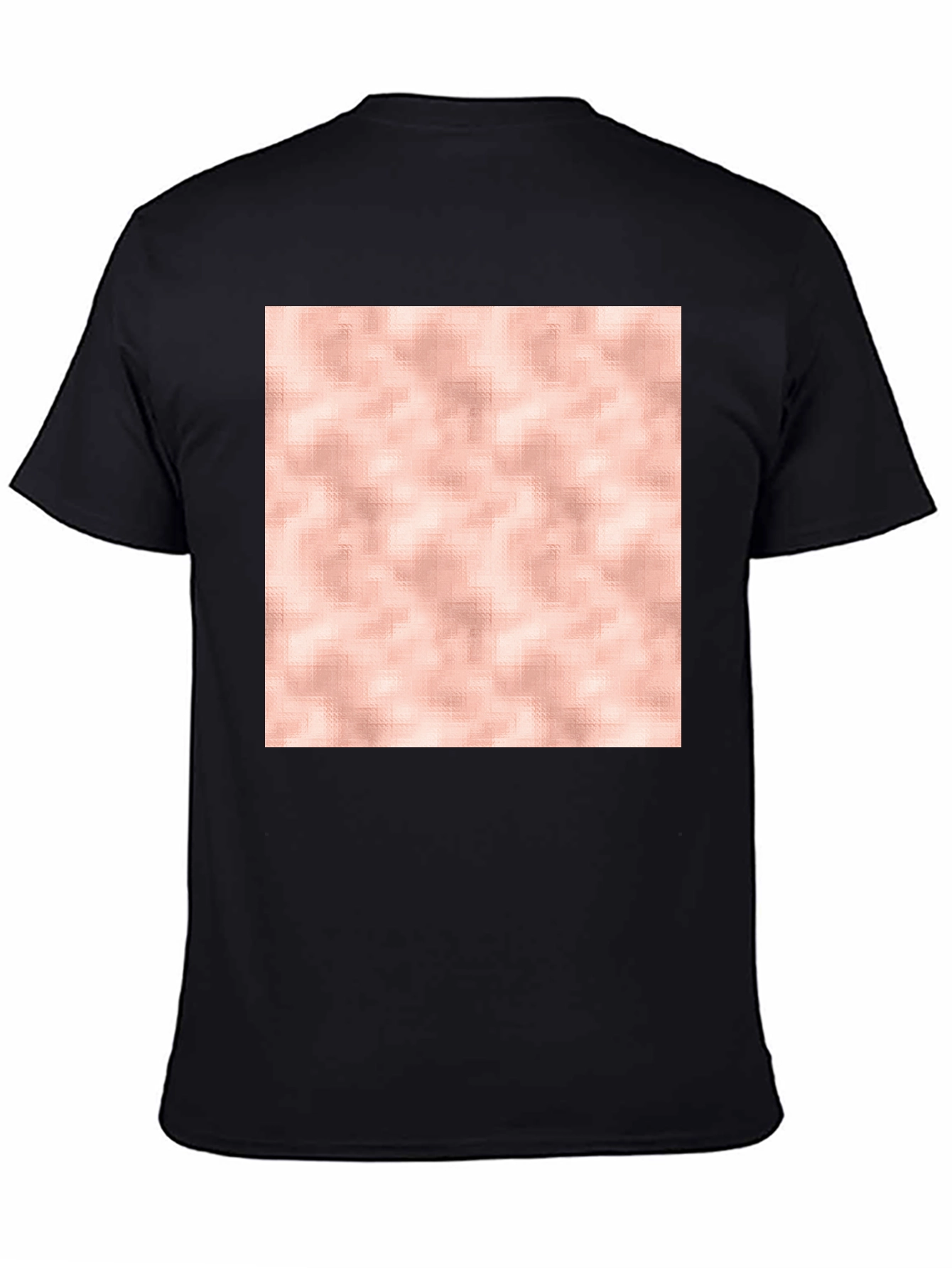 Stylish Black T-Shirt with Abstract Rose Gold Design