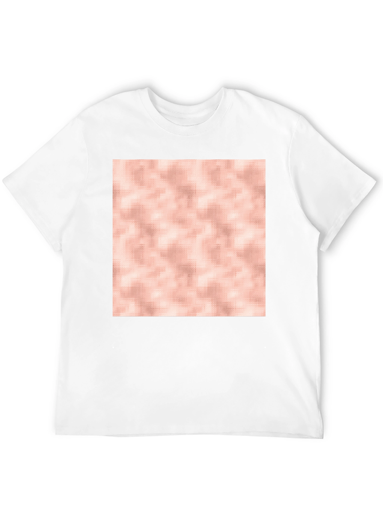 Stylish Black T-Shirt with Abstract Rose Gold Design