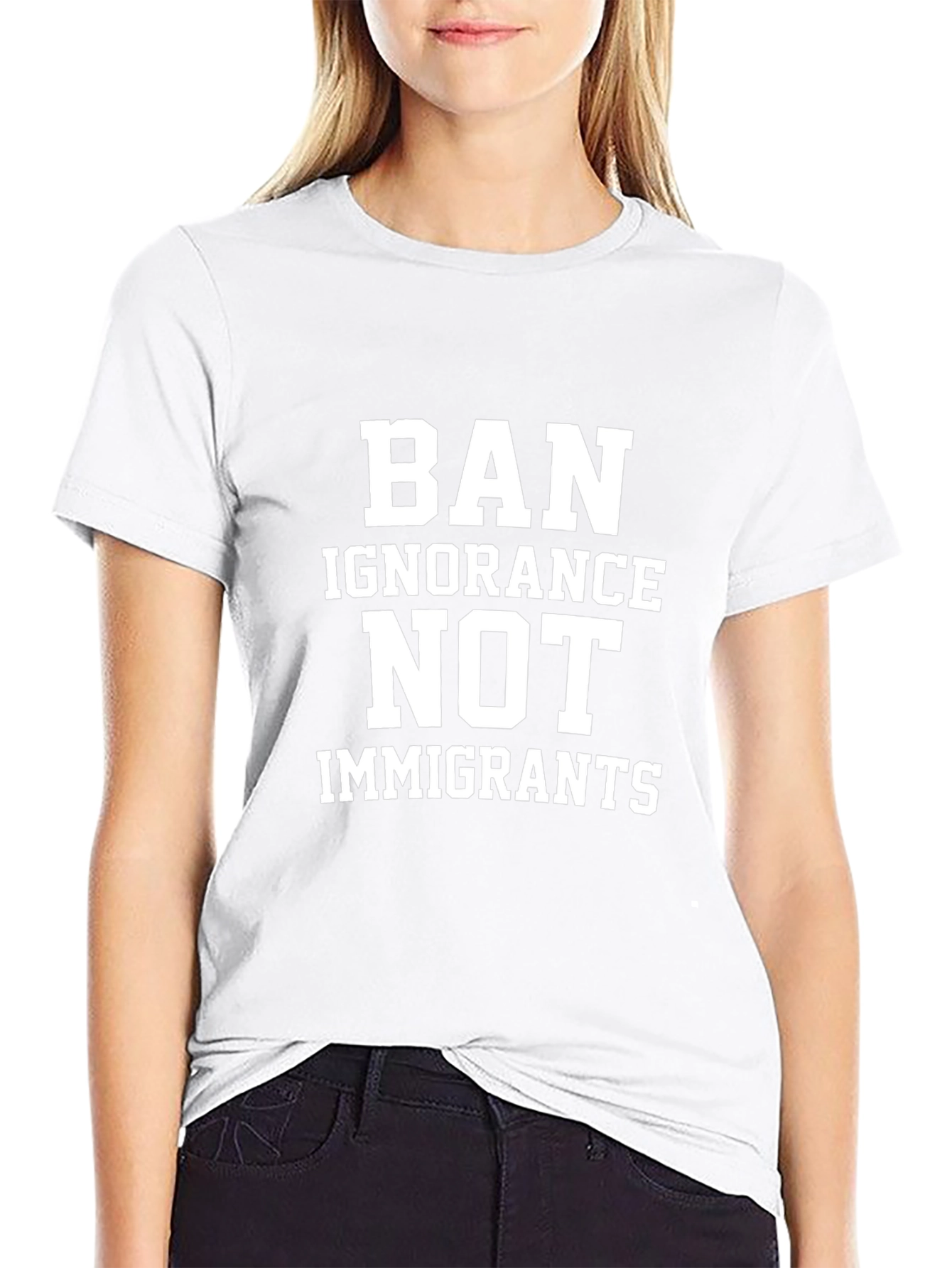 Ban Ignorance Tee - Pro-Immigrant Black Cotton T-Shirt