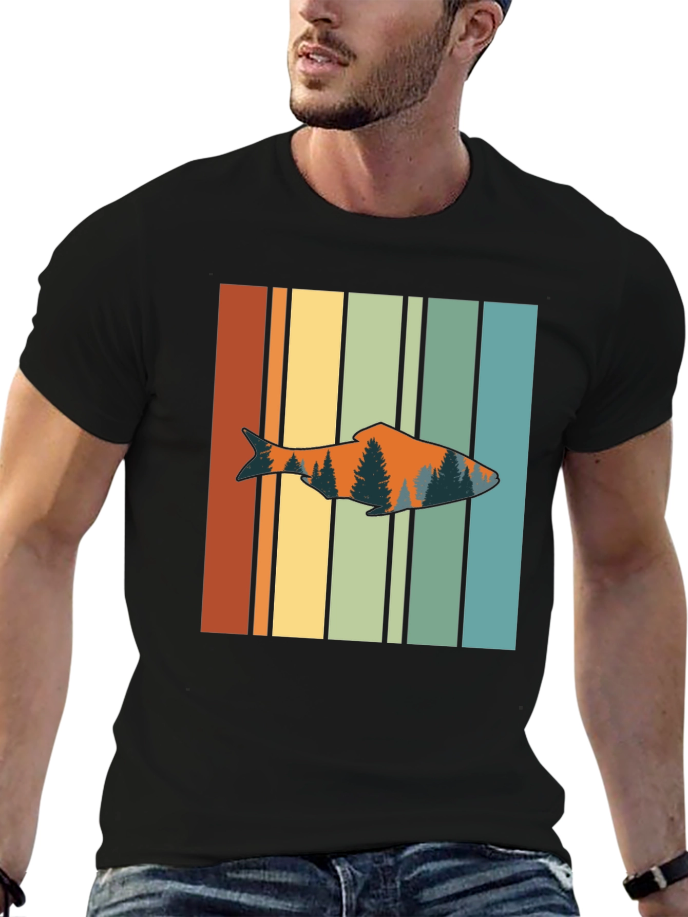 Retro Fish Graphic Tee - Outdoorsman Style