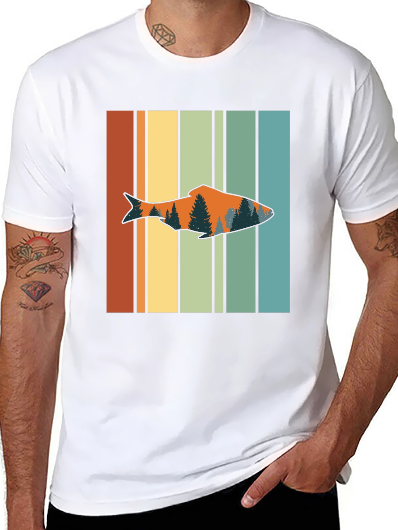 Retro Fish Graphic Tee - Outdoorsman Style