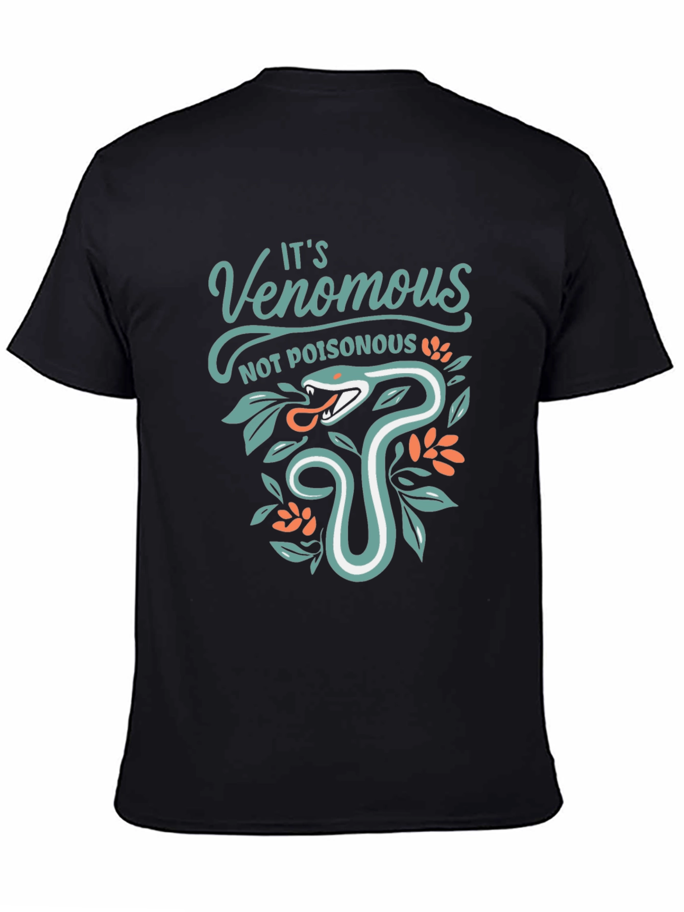 Venomous Snake Graphic Tee - Black