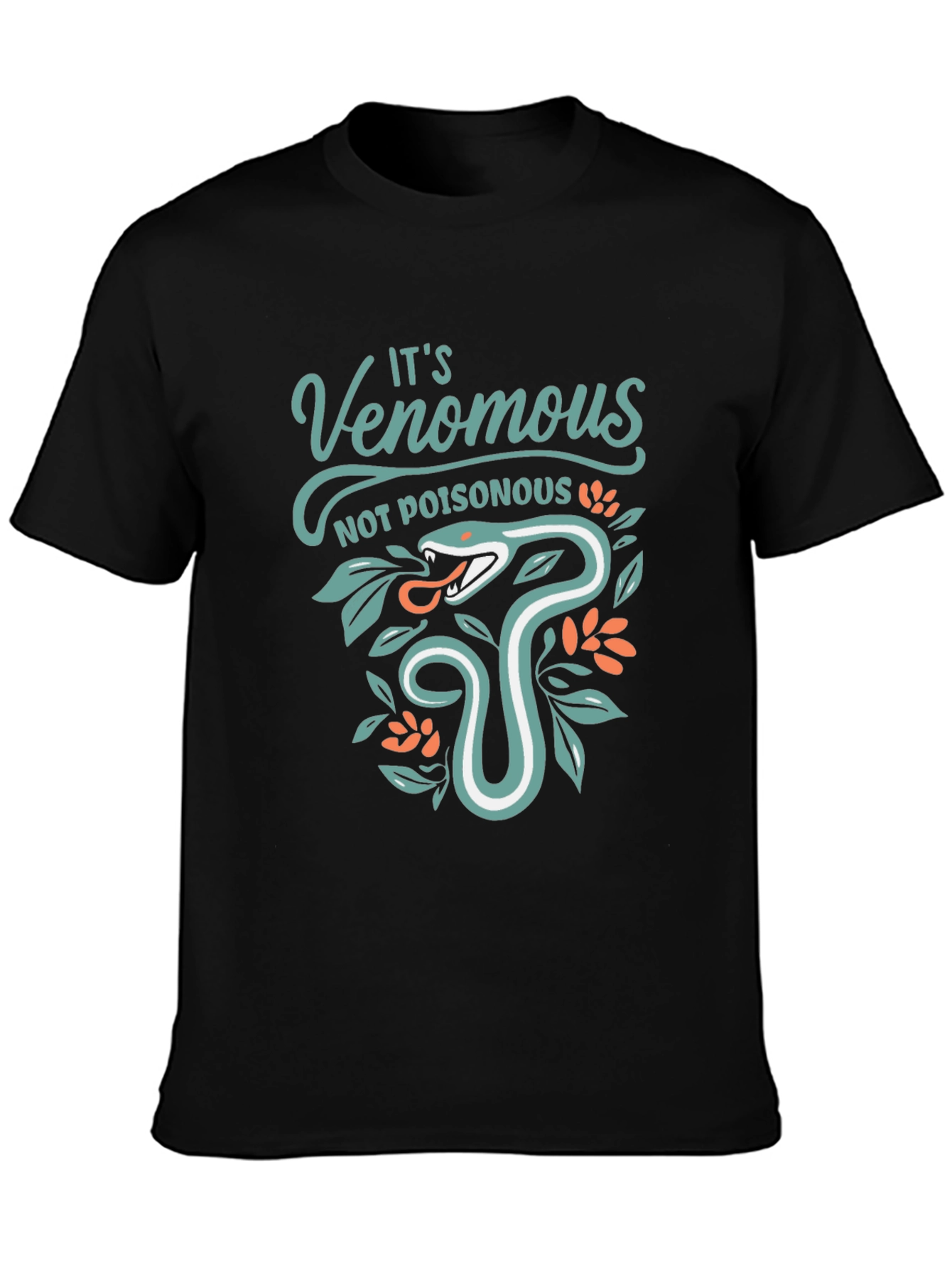 Venomous Snake Graphic Tee - Black
