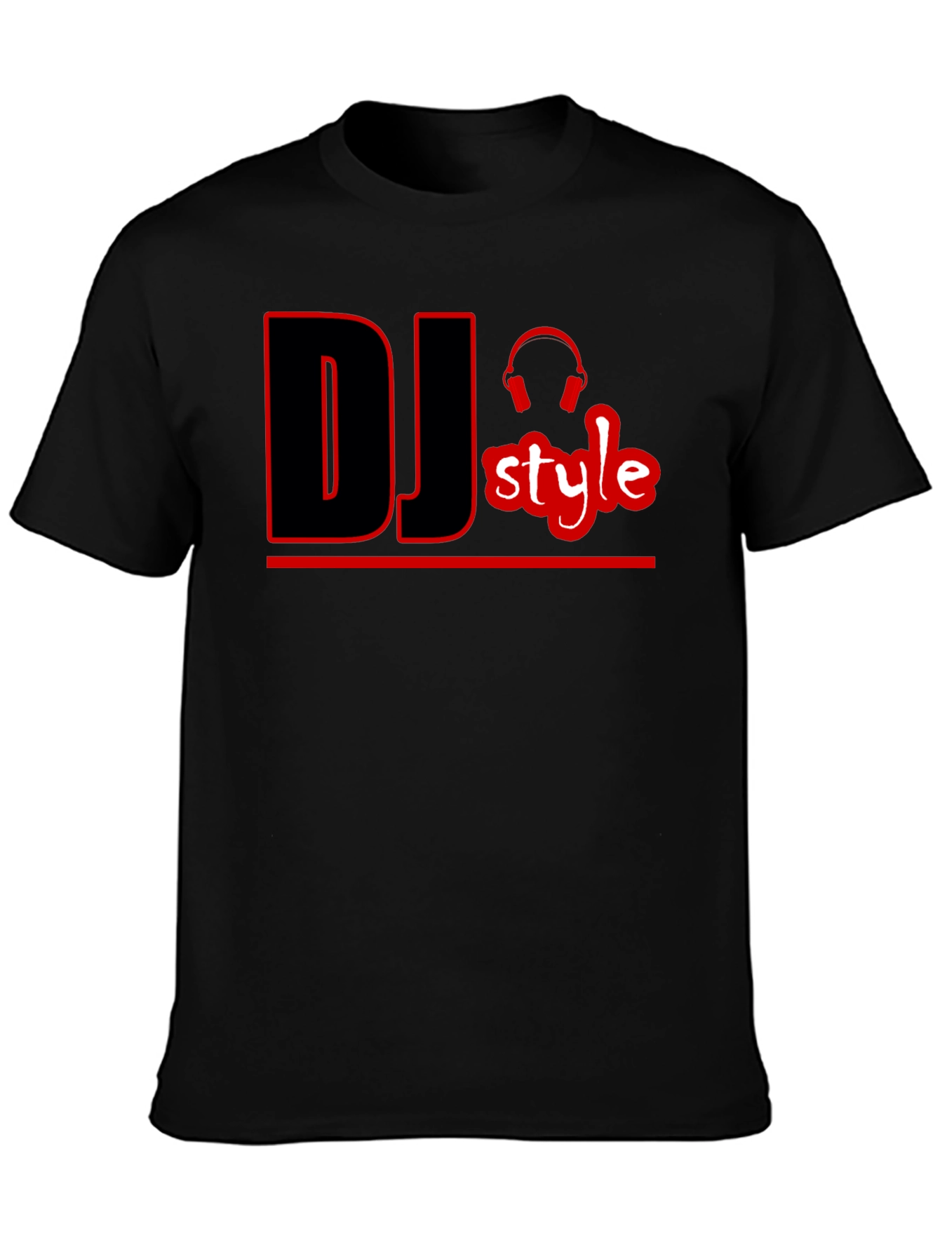 DJ Style Graphic T-Shirt - Black