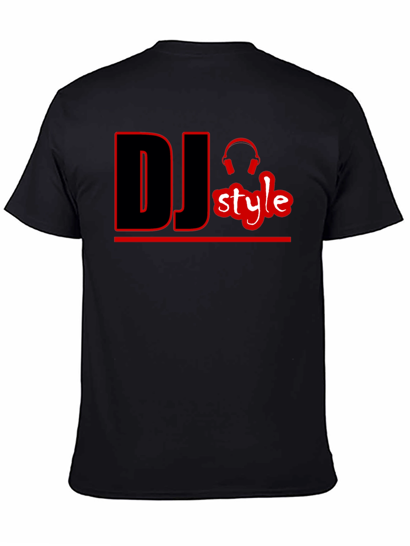 DJ Style Graphic T-Shirt - Black
