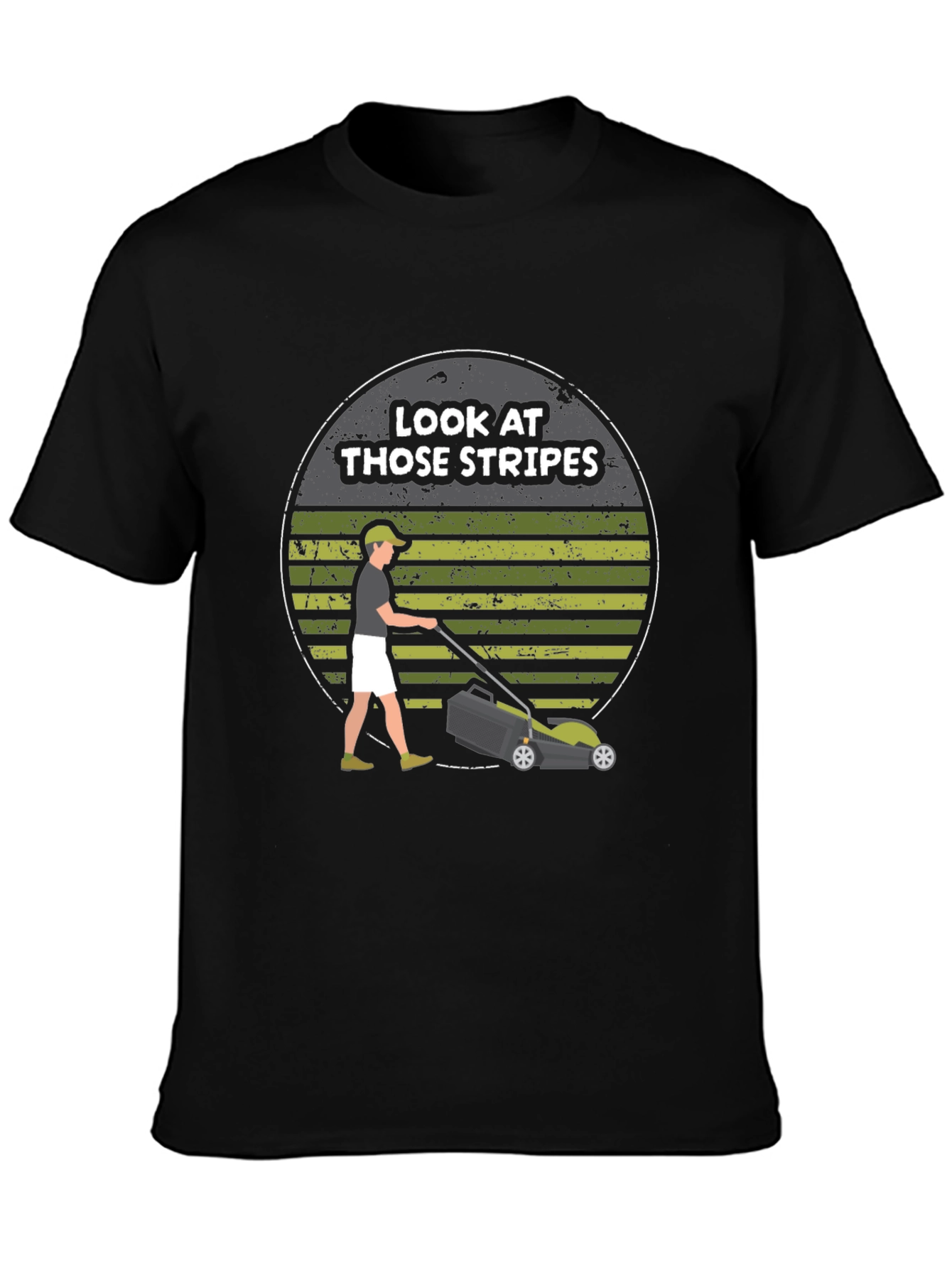 Stripes Lawn Mowing T-Shirt