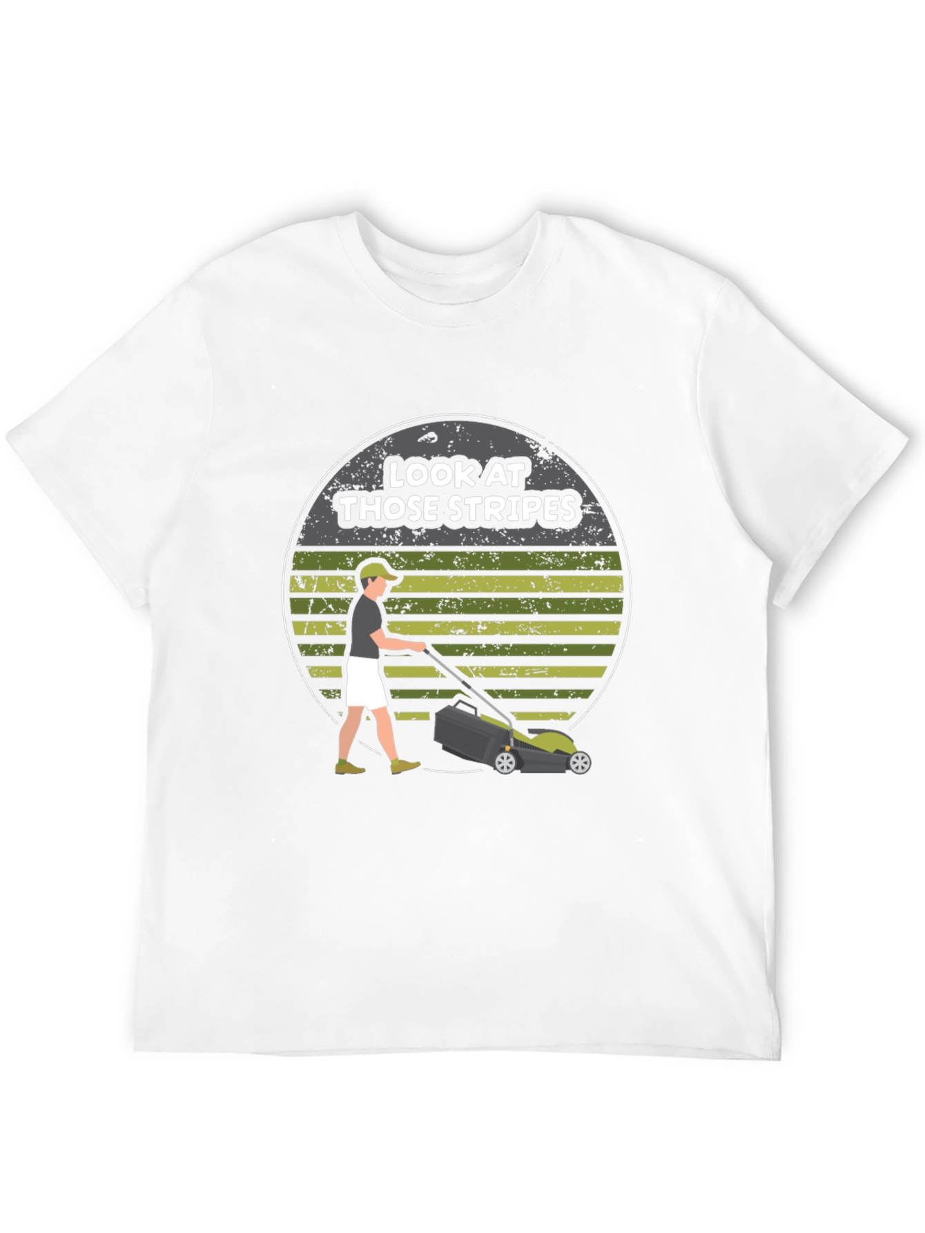 Stripes Lawn Mowing T-Shirt