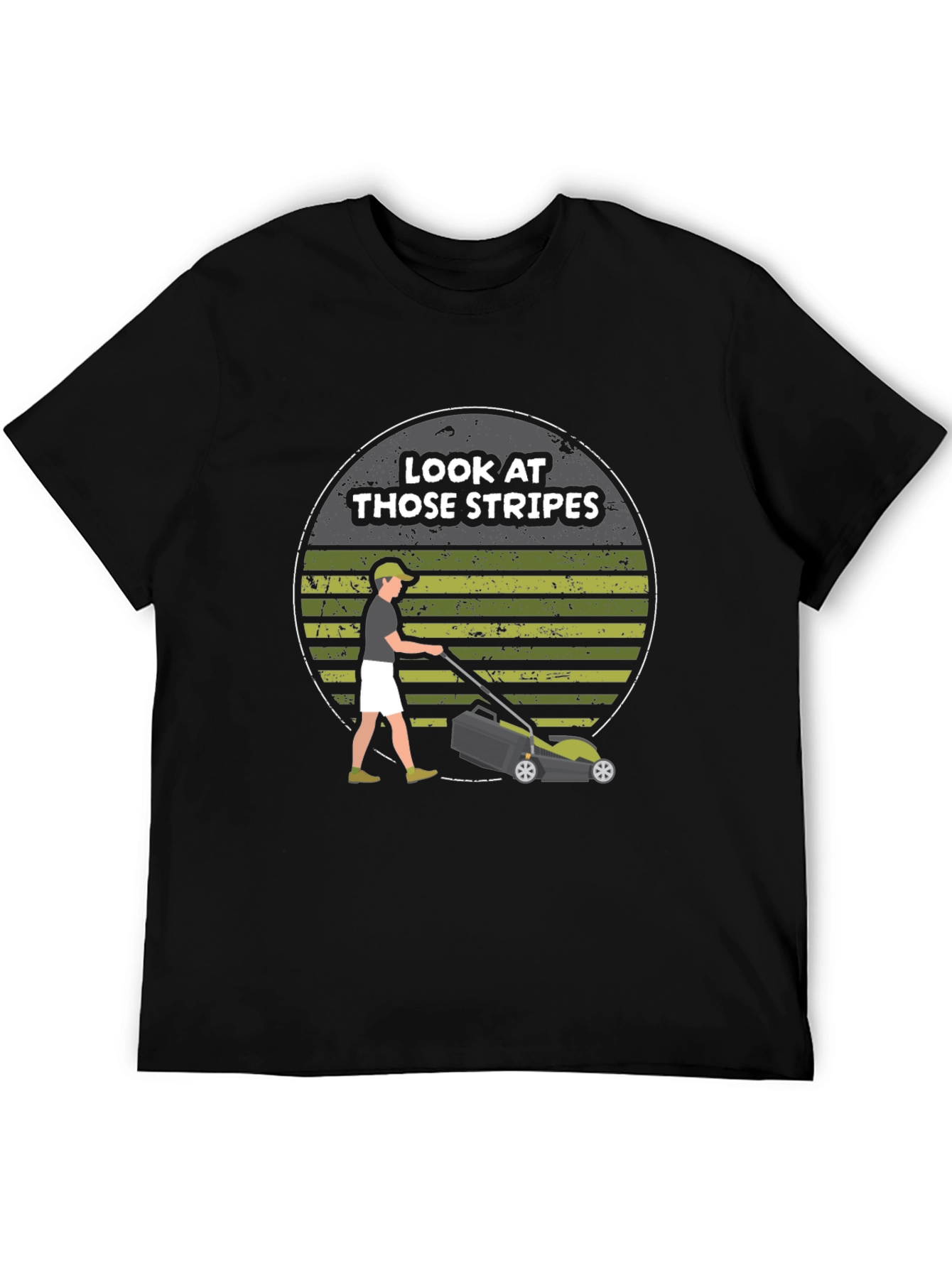 Stripes Lawn Mowing T-Shirt