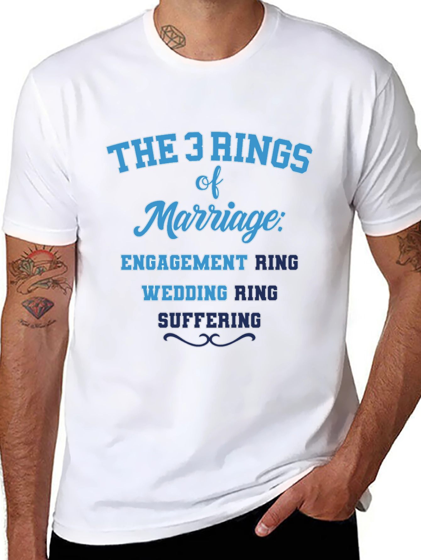 The 3 Rings of Marriage Humor T-Shirt