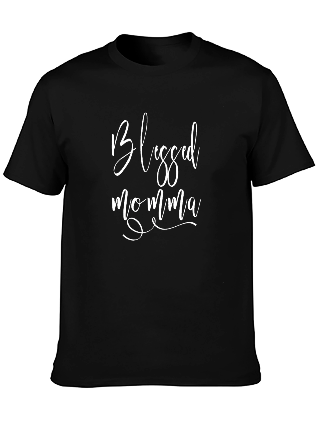 Blessed Momma Black Graphic Tee