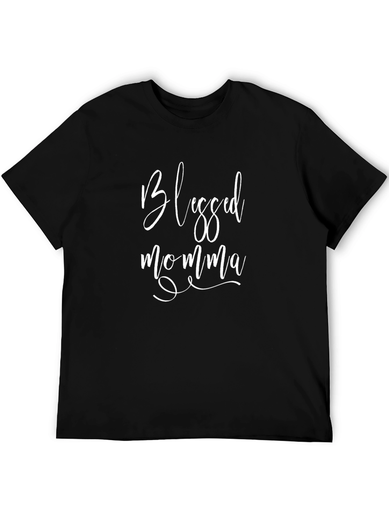 Blessed Momma Black Graphic Tee