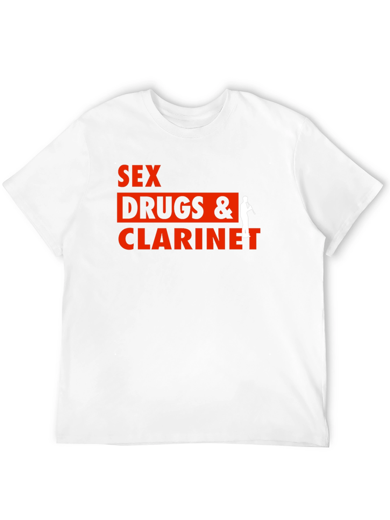 Sex Drugs & Clarinet Black Graphic T-Shirt