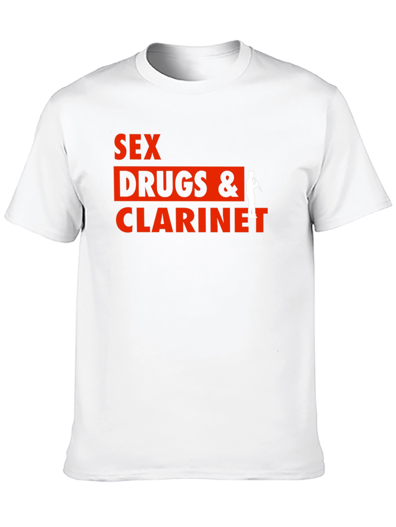 Sex Drugs & Clarinet Black Graphic T-Shirt
