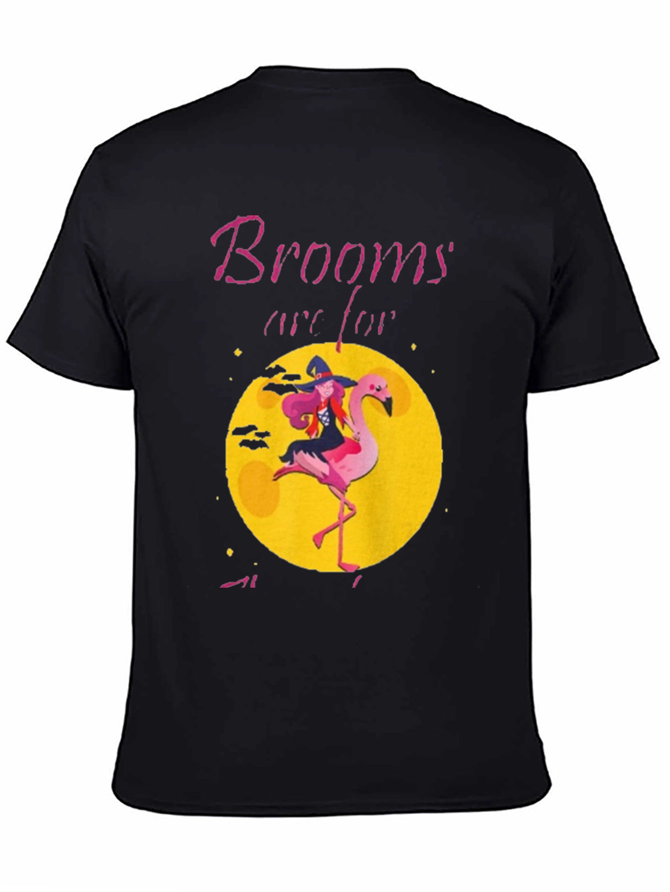 Witch Flamingo Graphic Tee - Halloween Humor