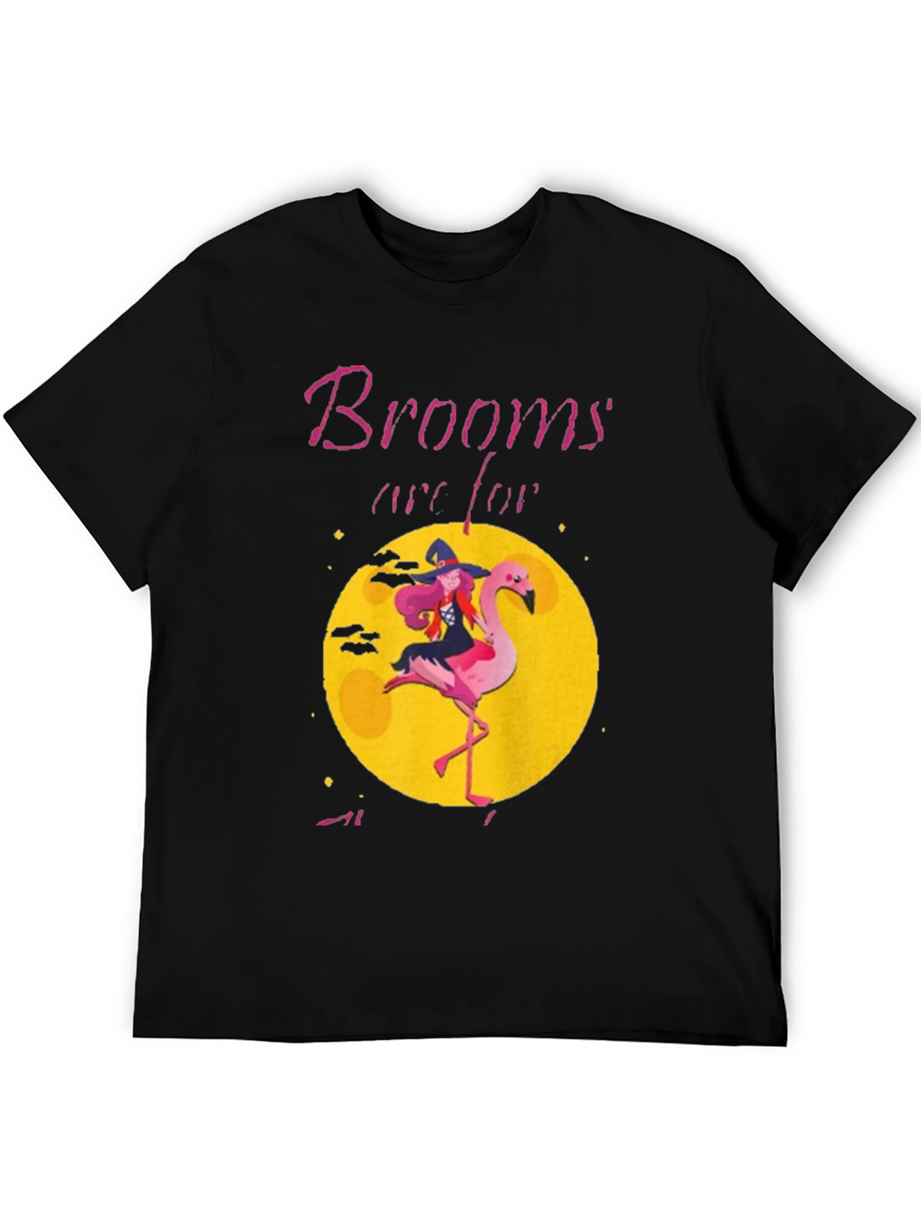 Witch Flamingo Graphic Tee - Halloween Humor