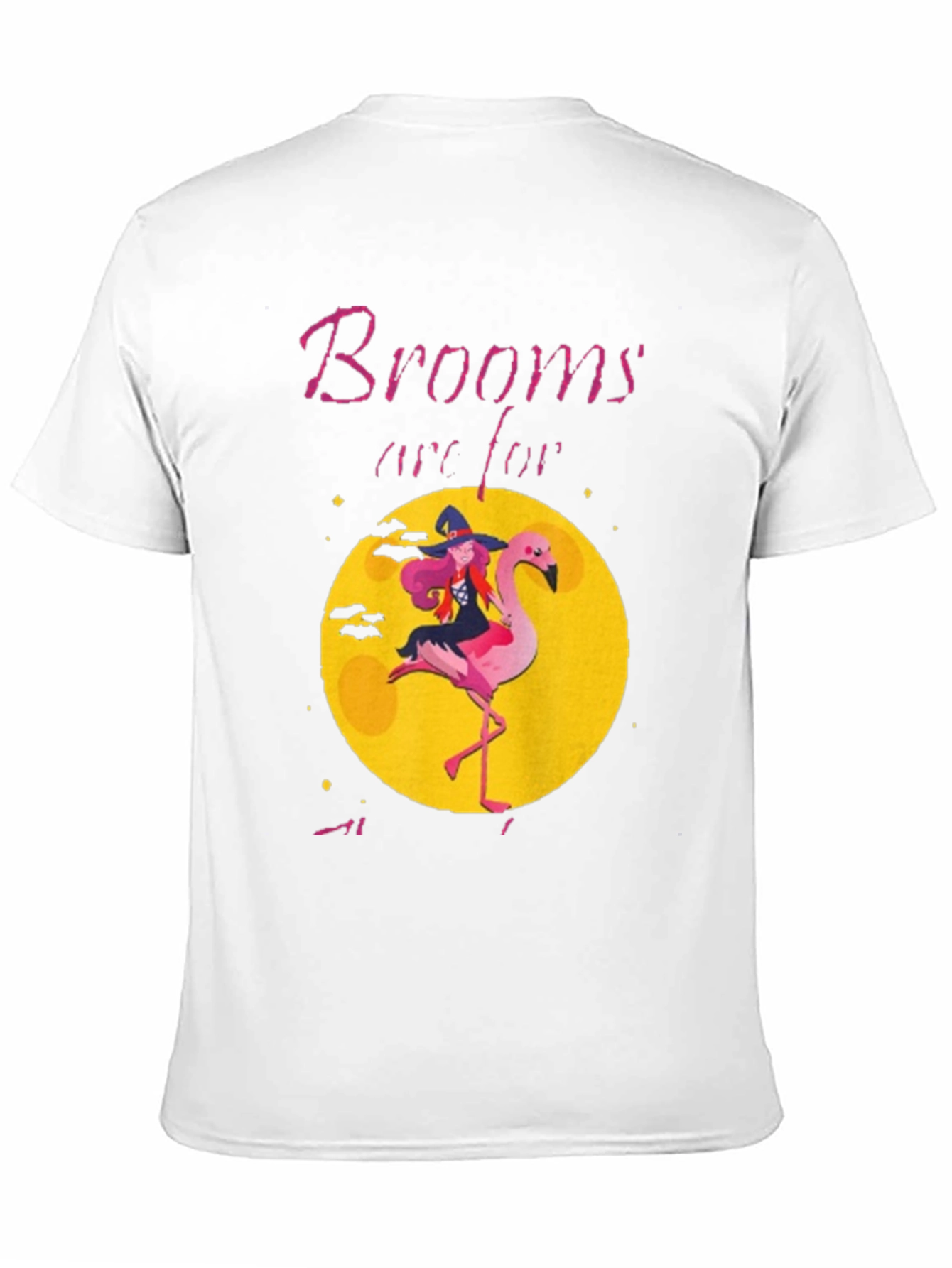 Witch Flamingo Graphic Tee - Halloween Humor