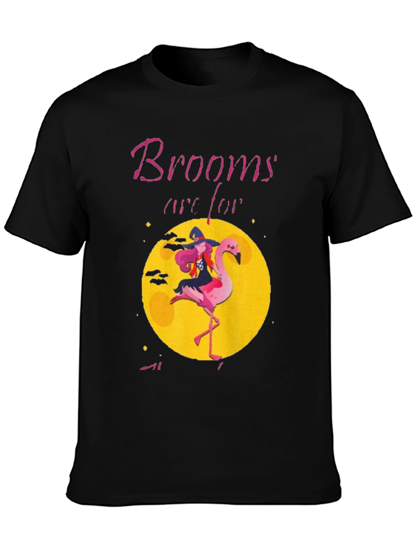 Witch Flamingo Graphic Tee - Halloween Humor