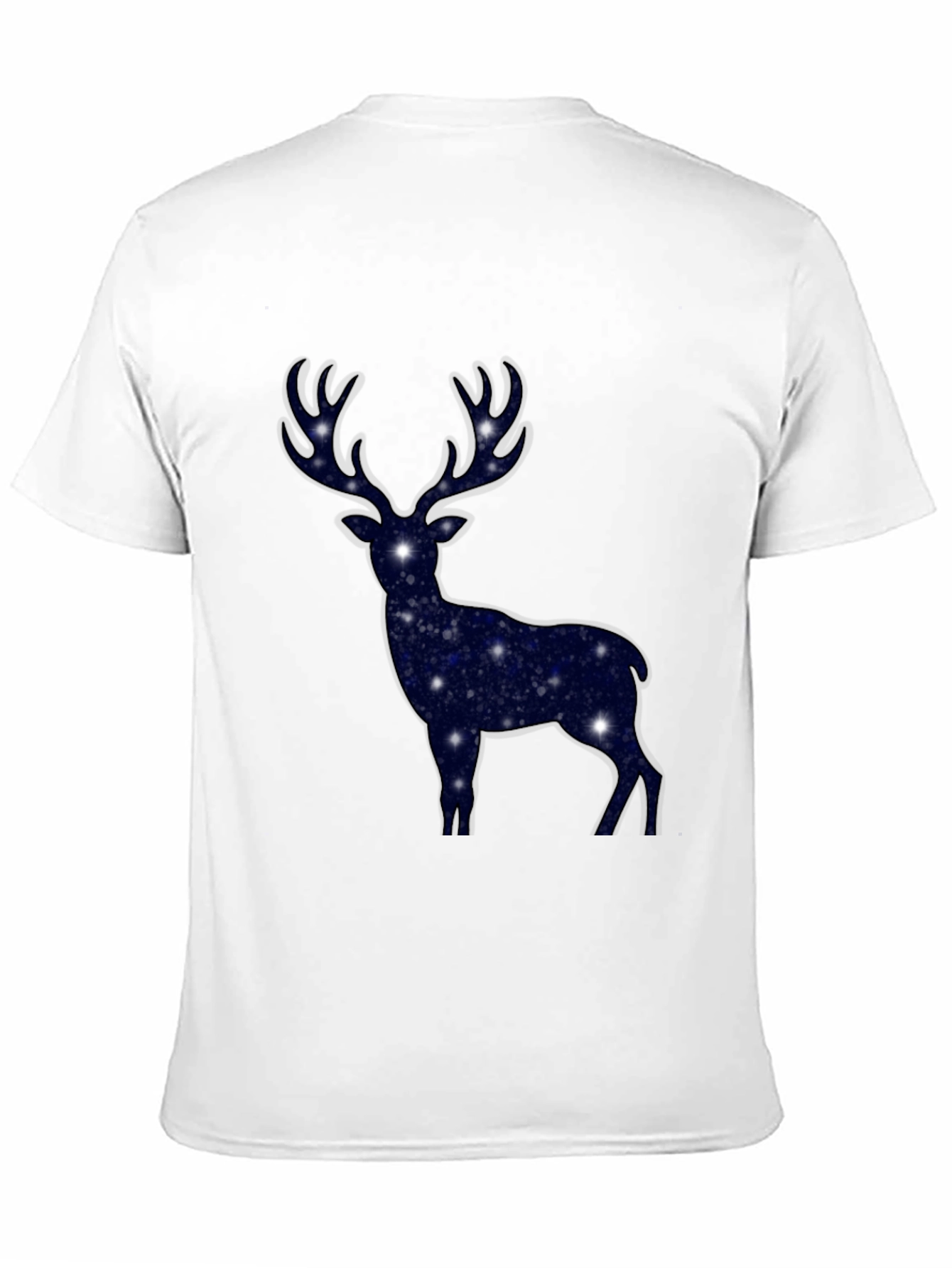Cosmic Deer Graphic T-Shirt - Black