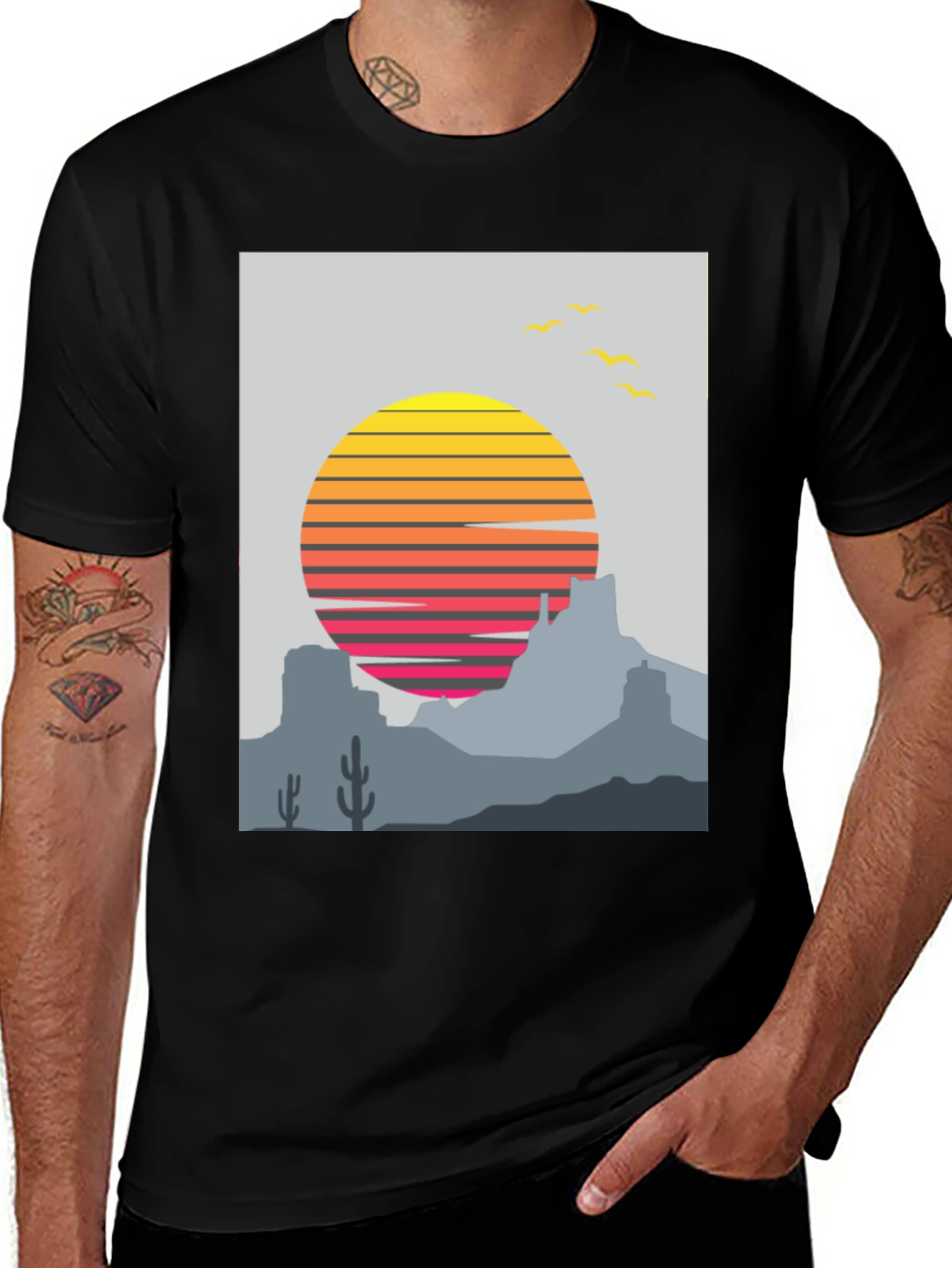 Retro Desert Sunset T-Shirt