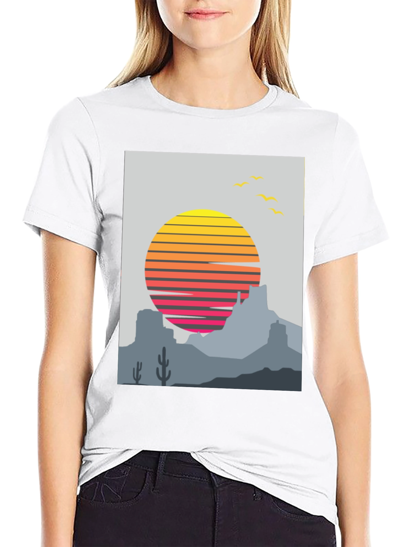 Retro Desert Sunset T-Shirt