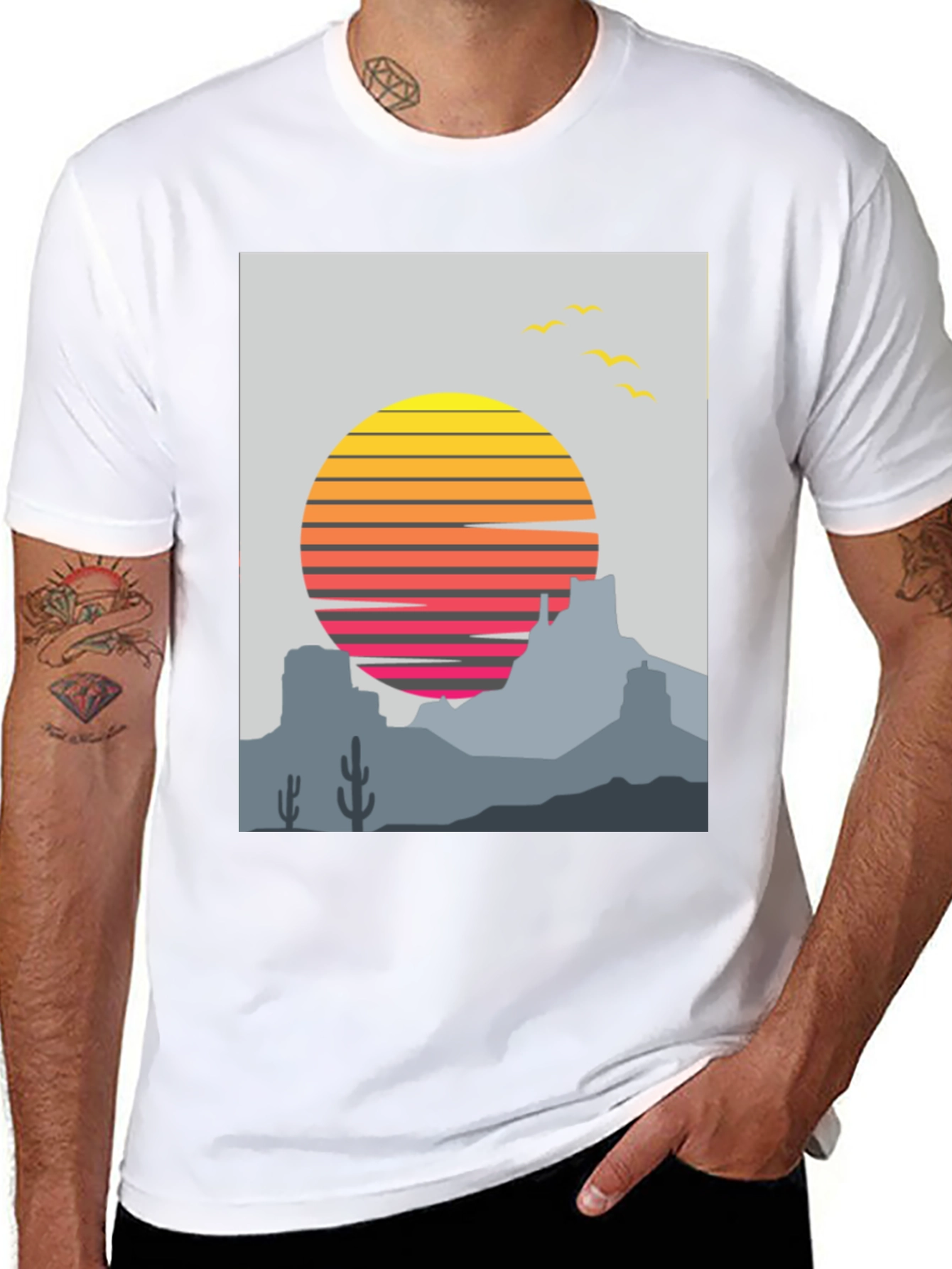 Retro Desert Sunset T-Shirt