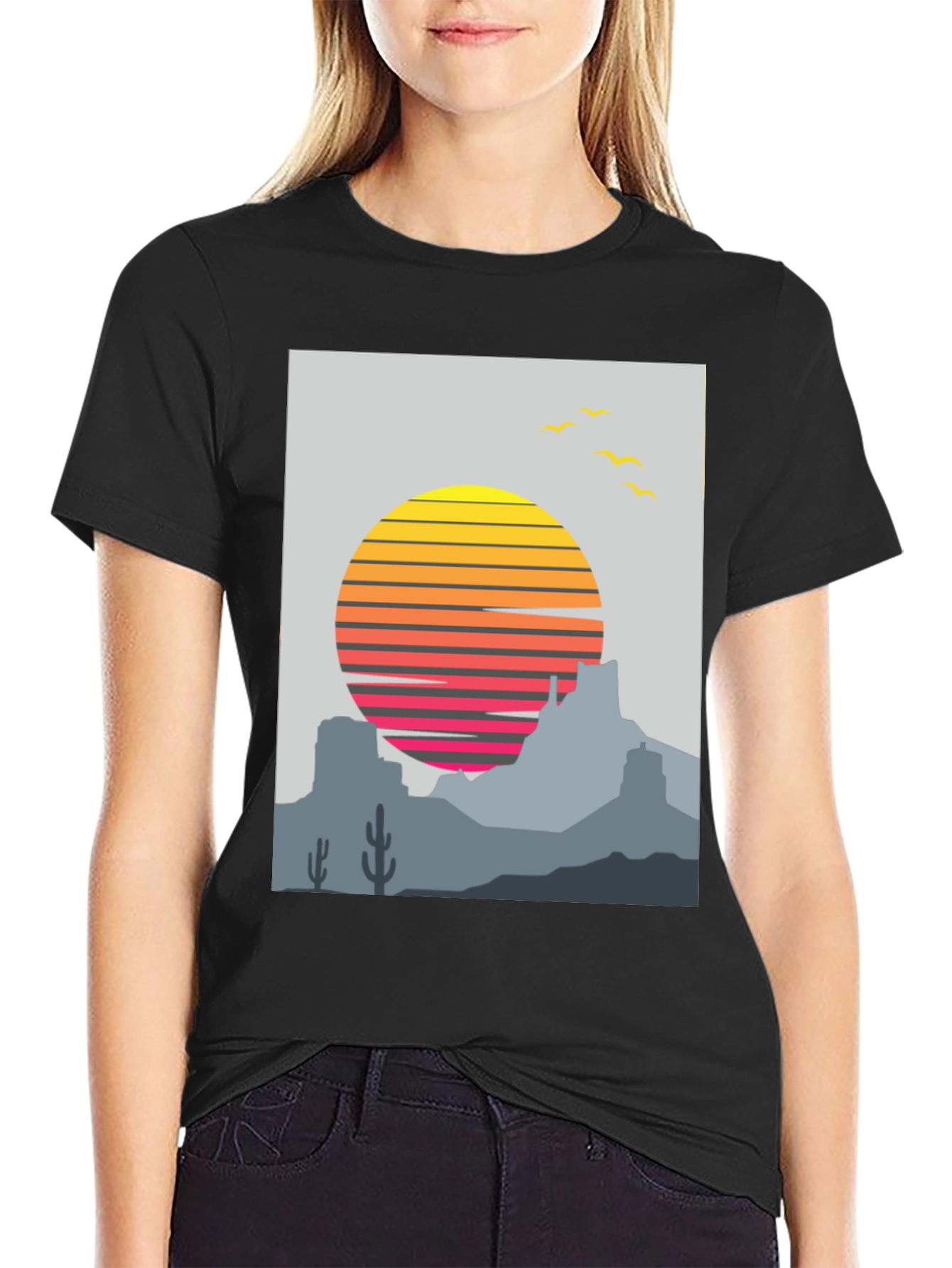 Retro Desert Sunset T-Shirt