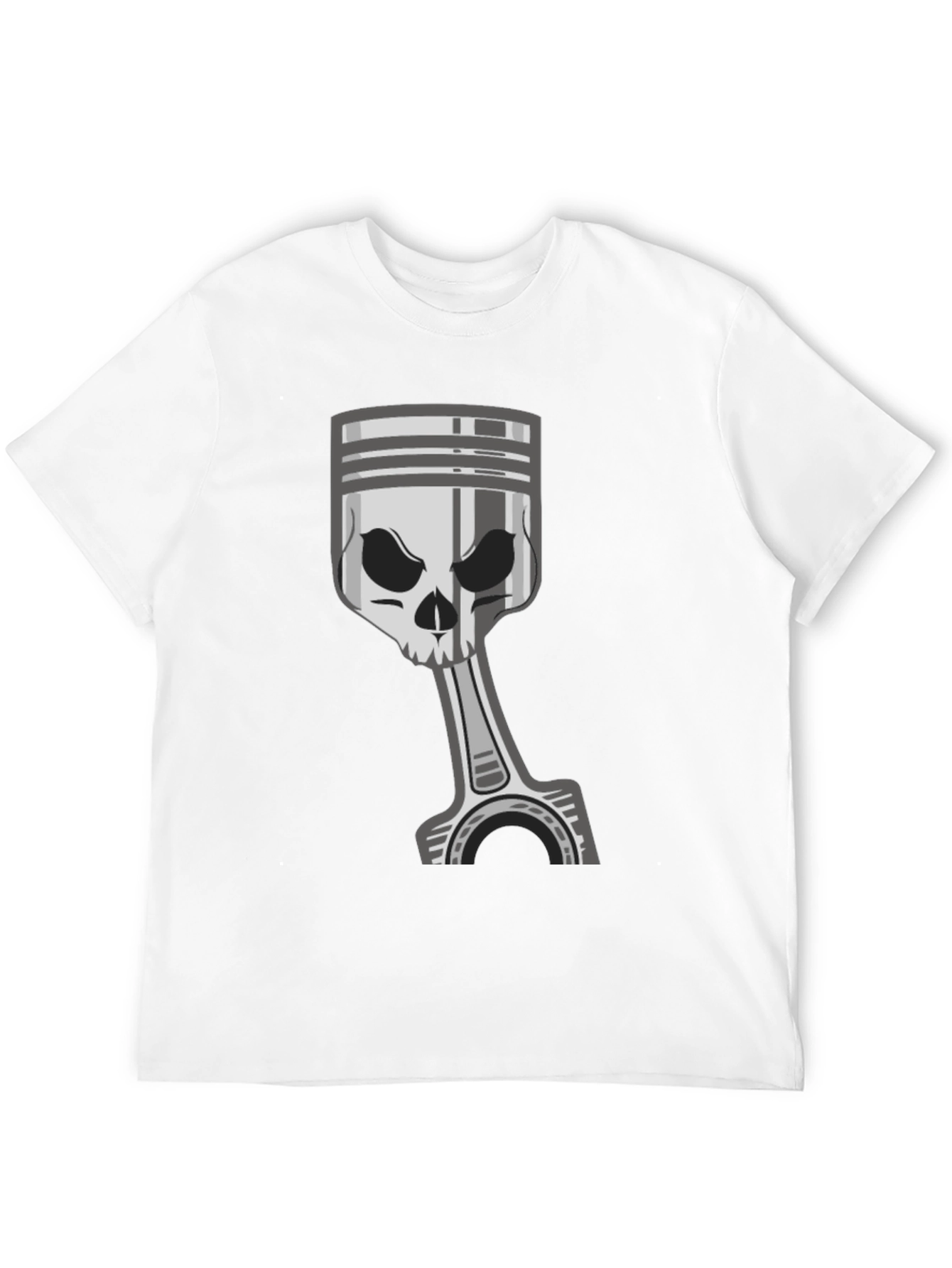 Skull Piston Graphic Tee - Dark Style