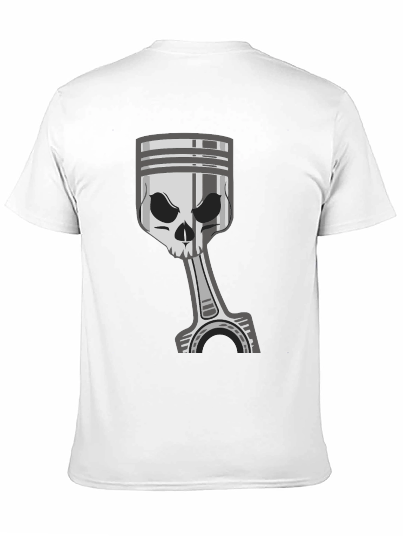 Skull Piston Graphic Tee - Dark Style