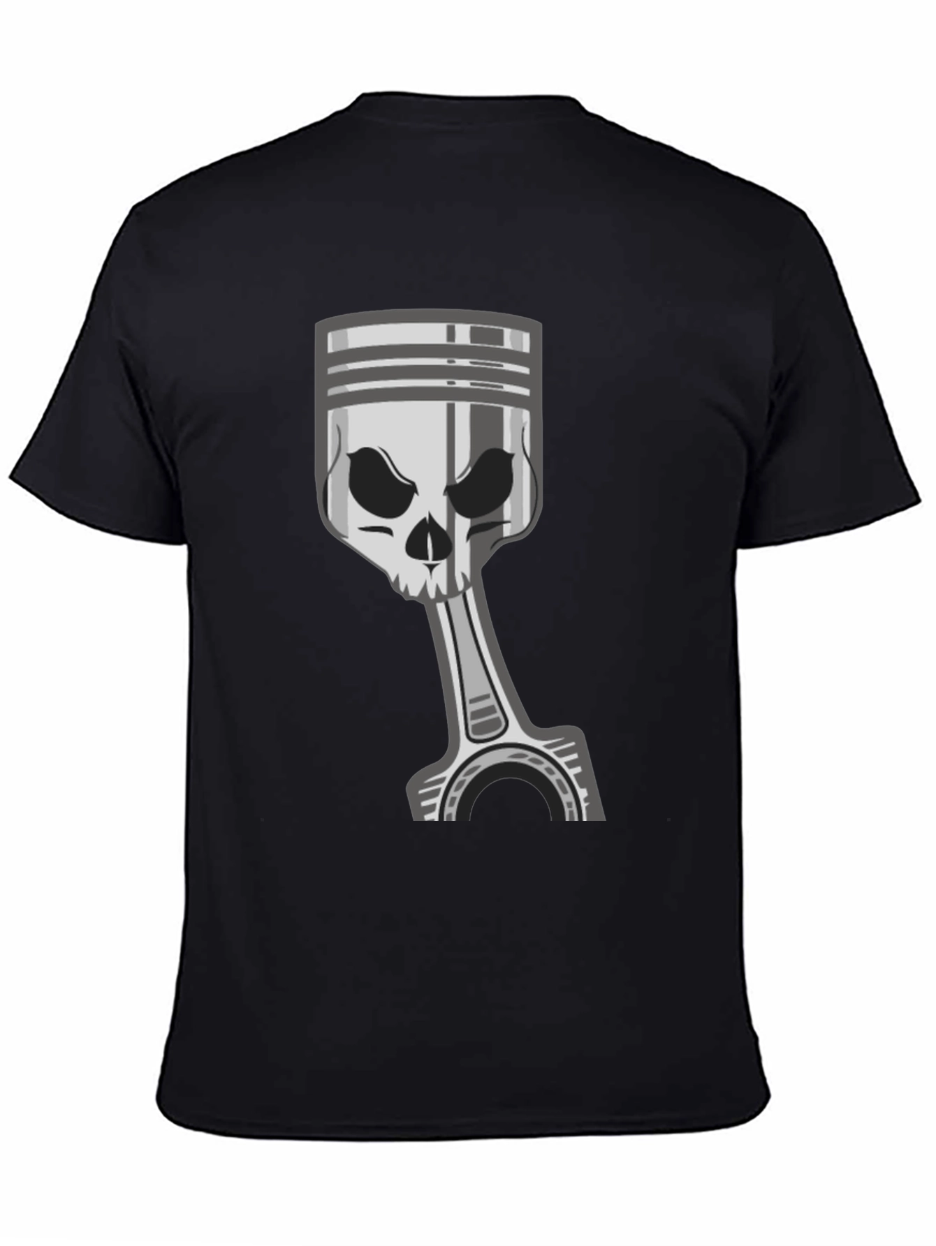 Skull Piston Graphic Tee - Dark Style