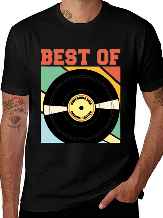Best Of Record Graphic Tee - Retro Music Lover