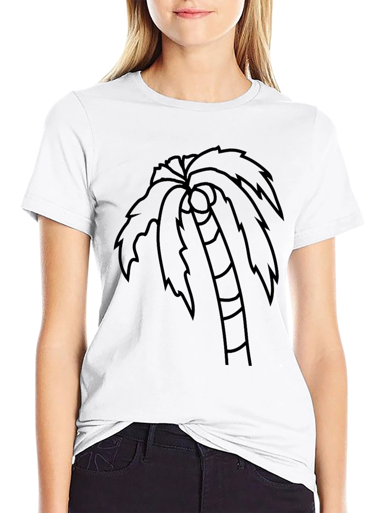 Black Palm Tree Graphic T-Shirt