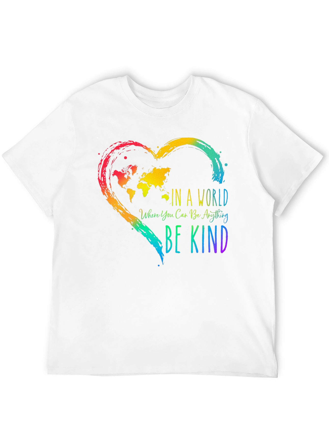 Be Kind World Heart Graphic T-Shirt