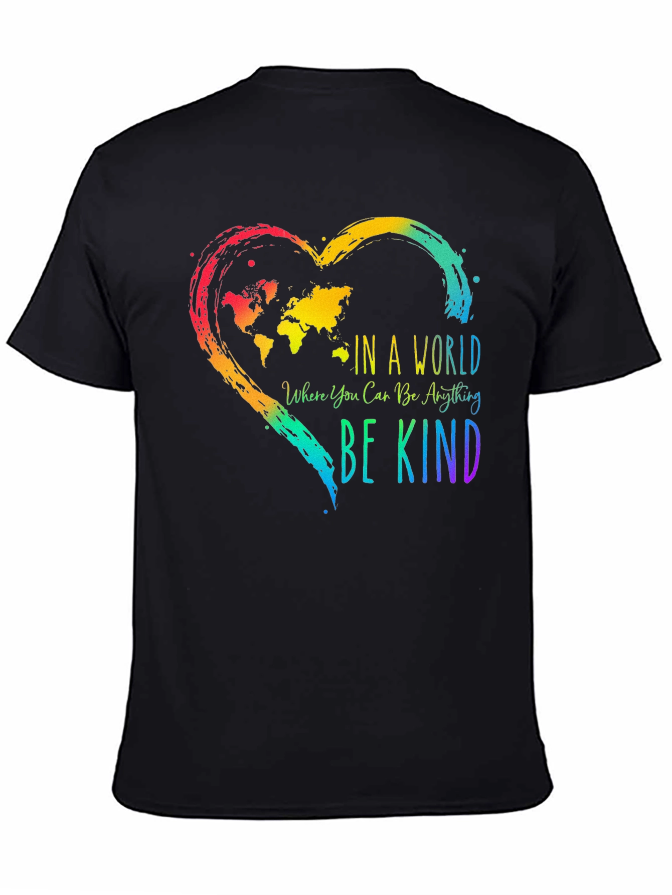 Be Kind World Heart Graphic T-Shirt