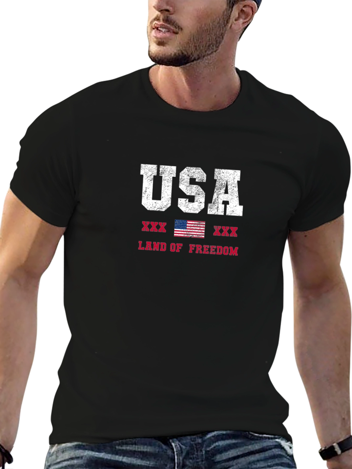 USA Land of Freedom Patriotic T-Shirt