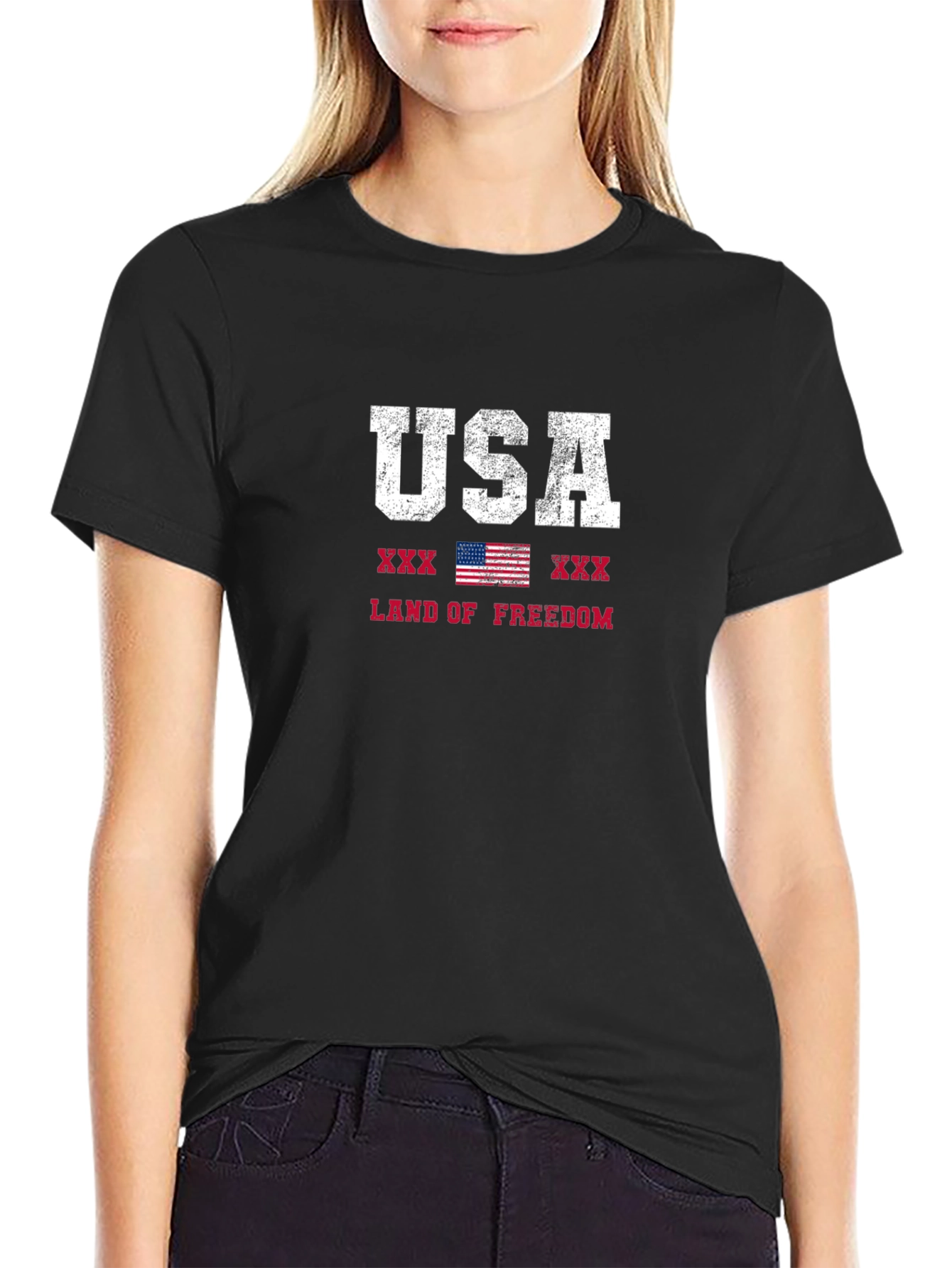 USA Land of Freedom Patriotic T-Shirt