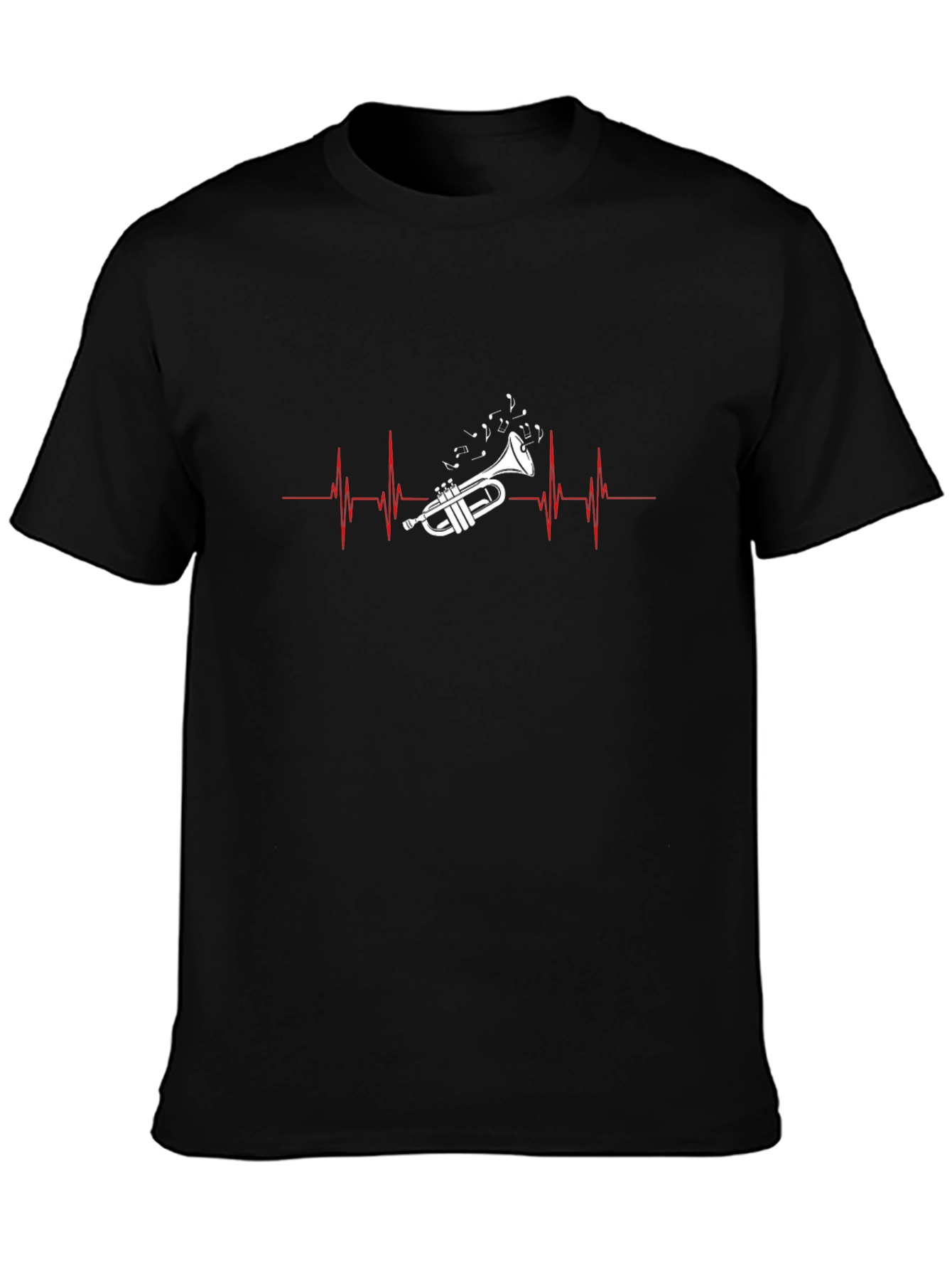 Trumpet Heartbeat Black T-Shirt